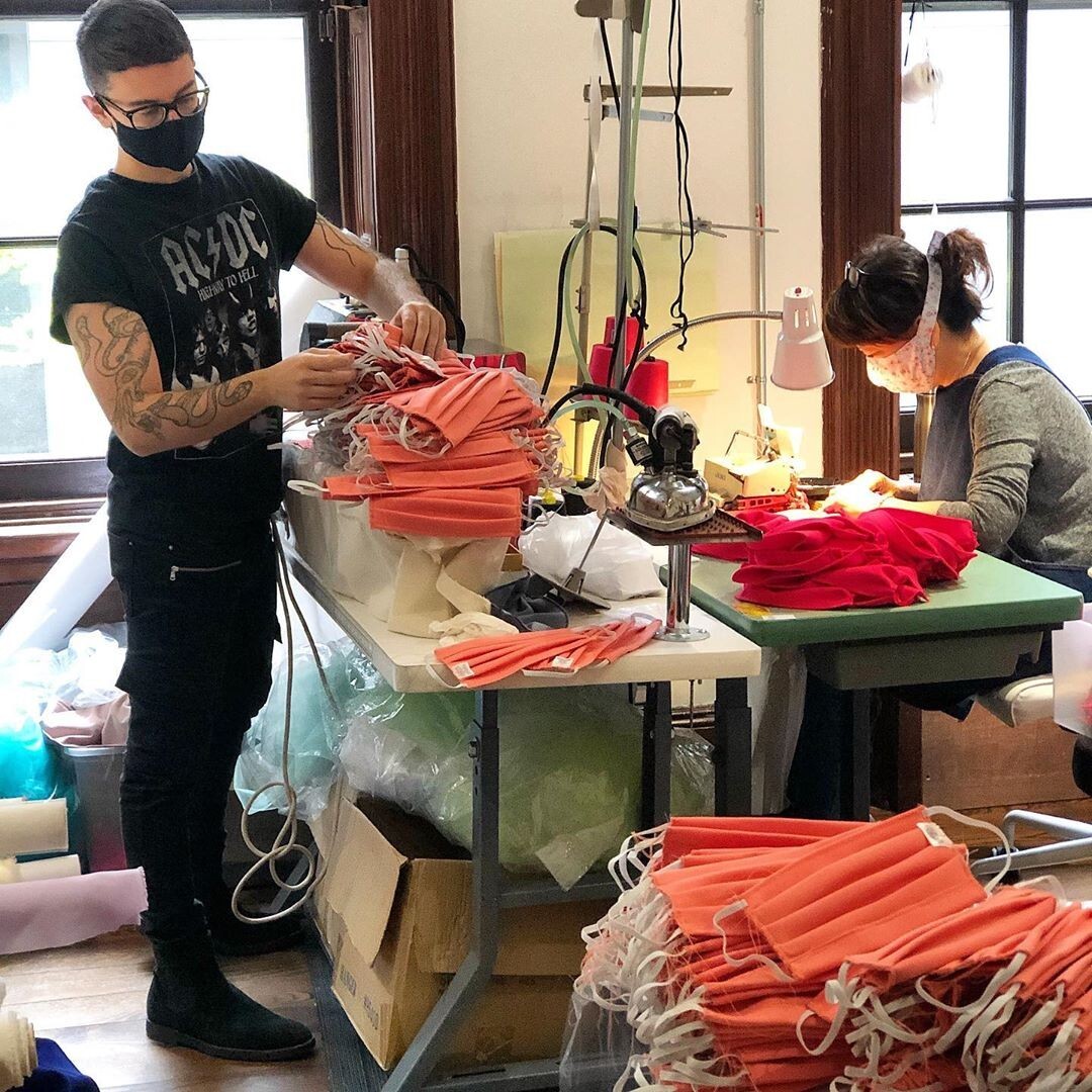 Utilising their skills for greater good, luxury fashion designers such as Christian Siriano are producing protective gear for medical professionals in need. Photo:@csiriano/Instagram