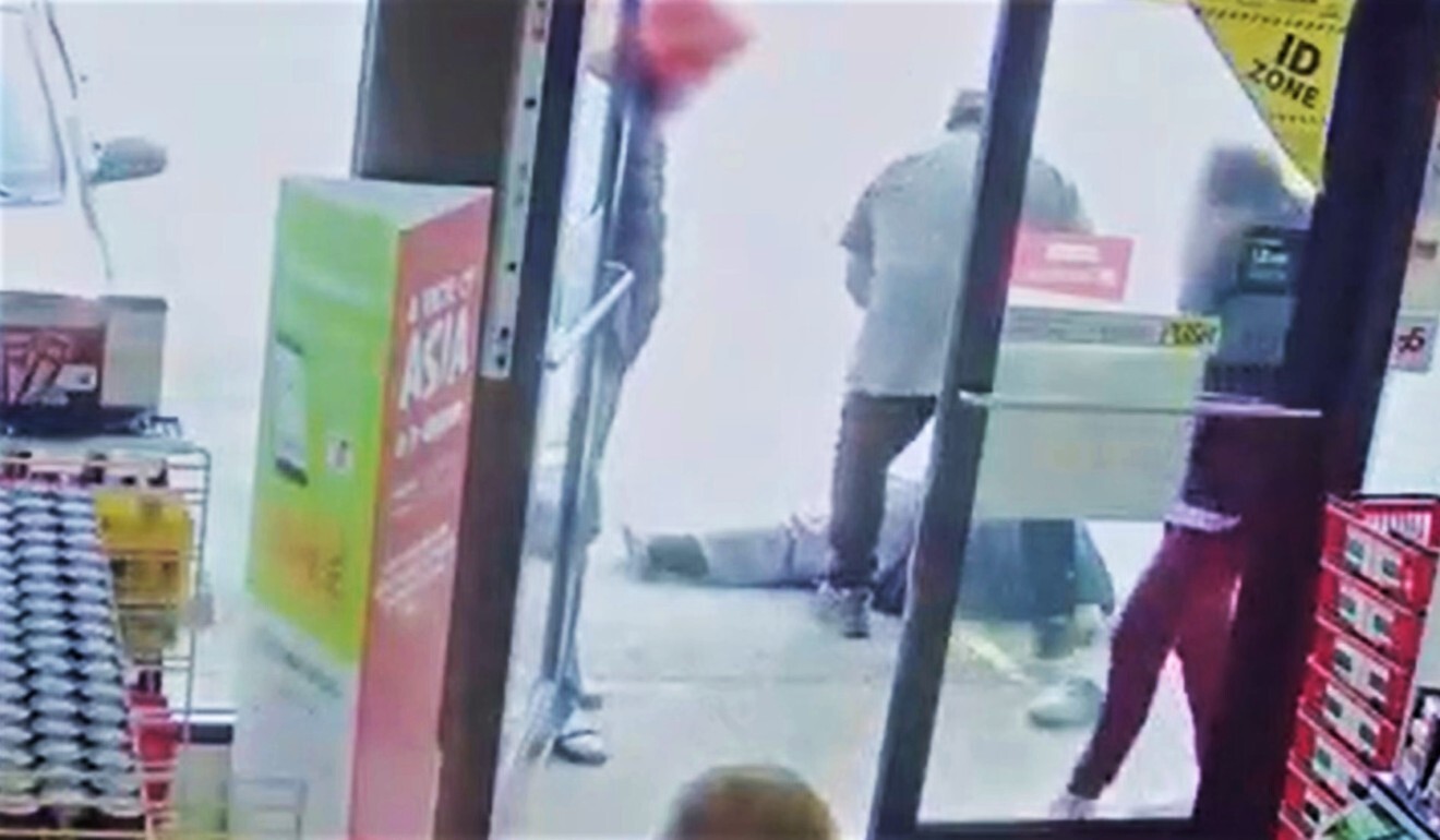 An elderly Asian man was thrown out of a Vancouver convenience store during an assault on March 13. Photo: Vancouver Police Department