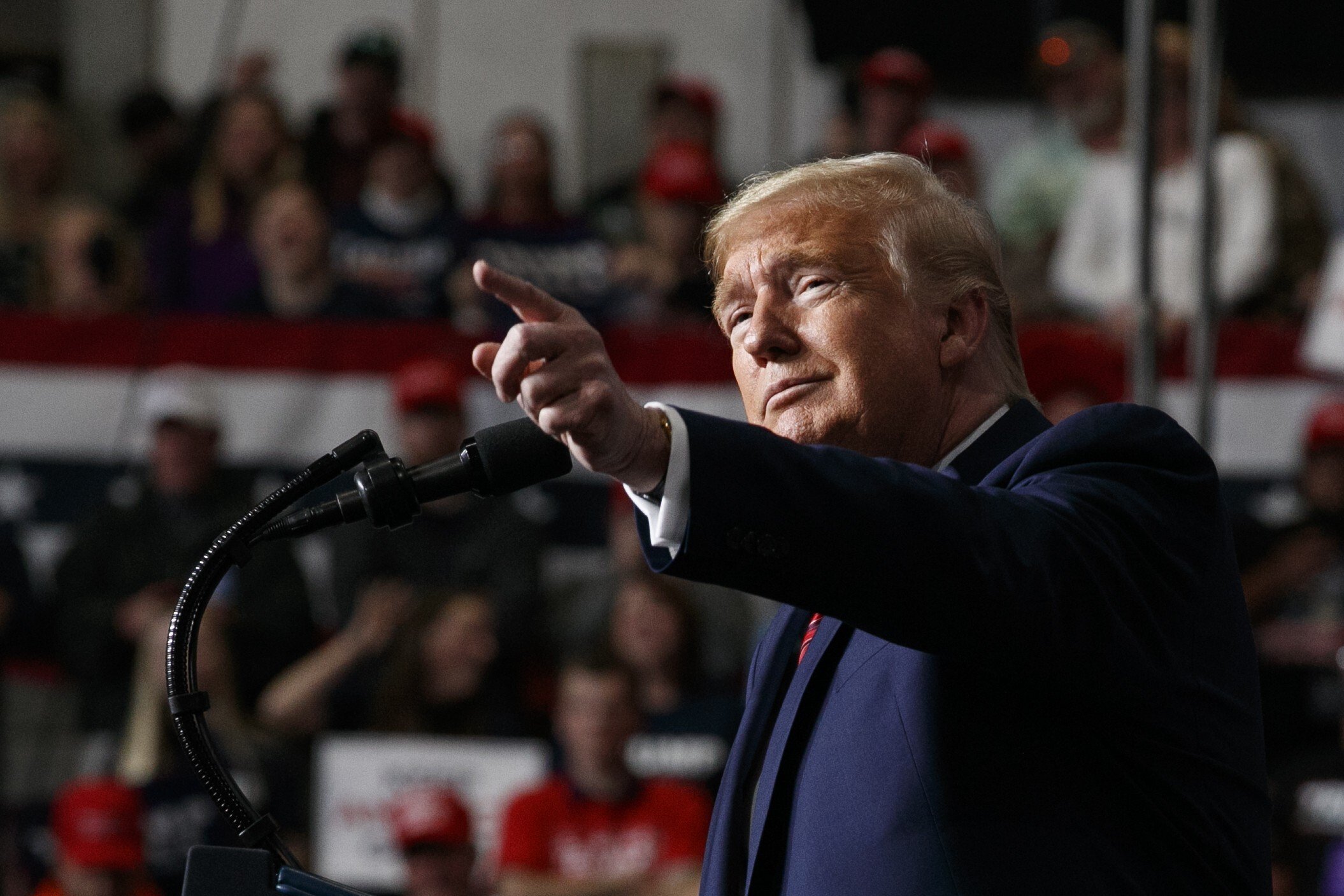 President Donald Trump speak at a campaign rally in North Charleston, South Carolina on February 28, 2020. Photo: AP