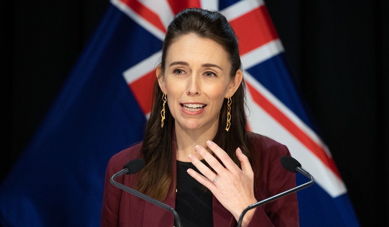 New Zealand's Prime Minister Jacinda Ardern briefs the media about the country’s Covid-19 response. Photo: AFP