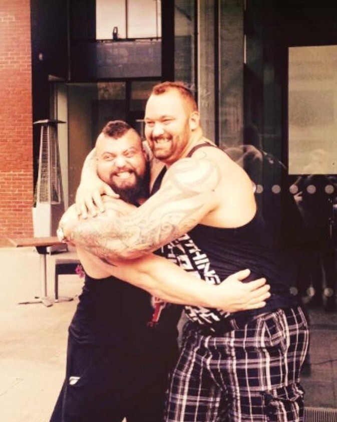 Eddie Hall and Hafthor Bjornsson are set to fight in the ring. Photo: Eddie Hall/Facebook