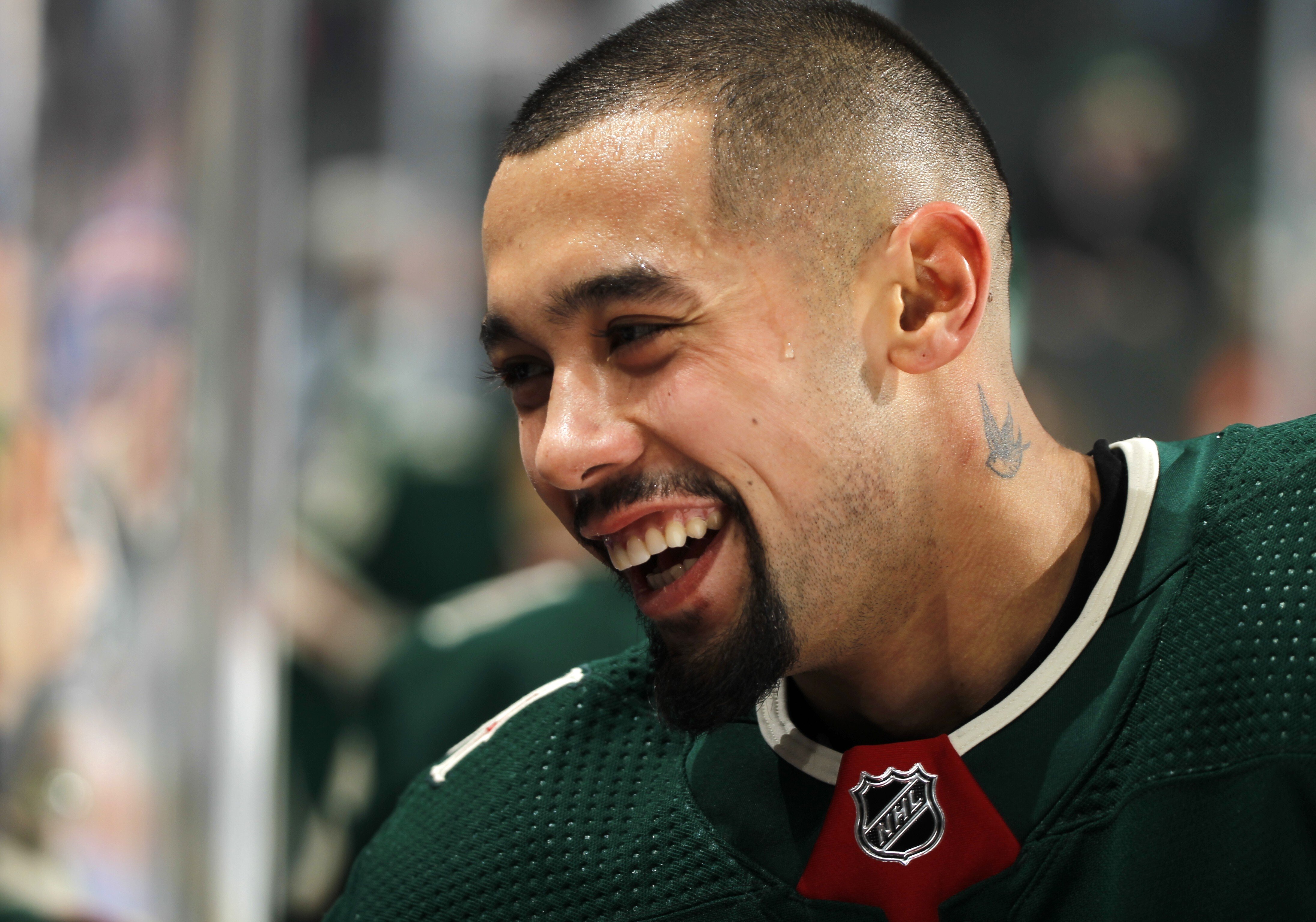 Matt Dumba has embraced his role as a non-traditional looking hockey player as the game expands diversity wise. Photo: Bruce Kluckhohn