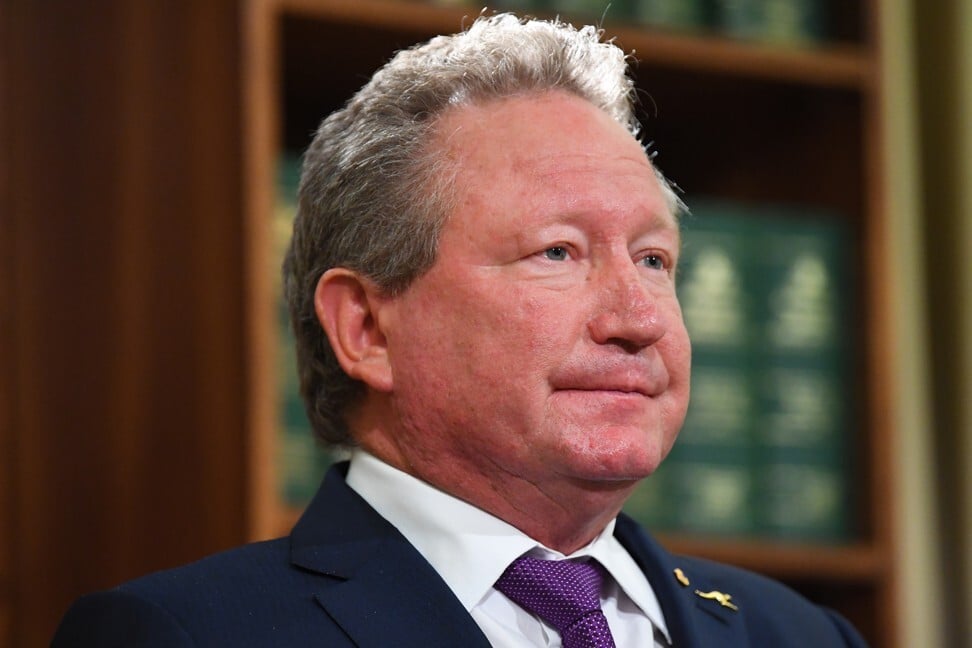 Andrew Forrest is the chairman of Fortescue Metals Group, one of the largest iron ore suppliers to China. Photo: EPA-EFE