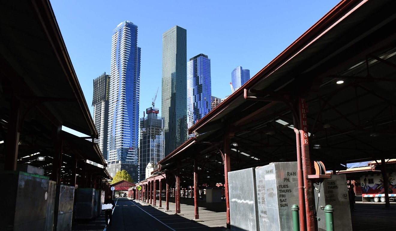 An almost deserted Queen Victoria Market in Melbourne, Australia, pictured on Tuesday. Photo: AFP