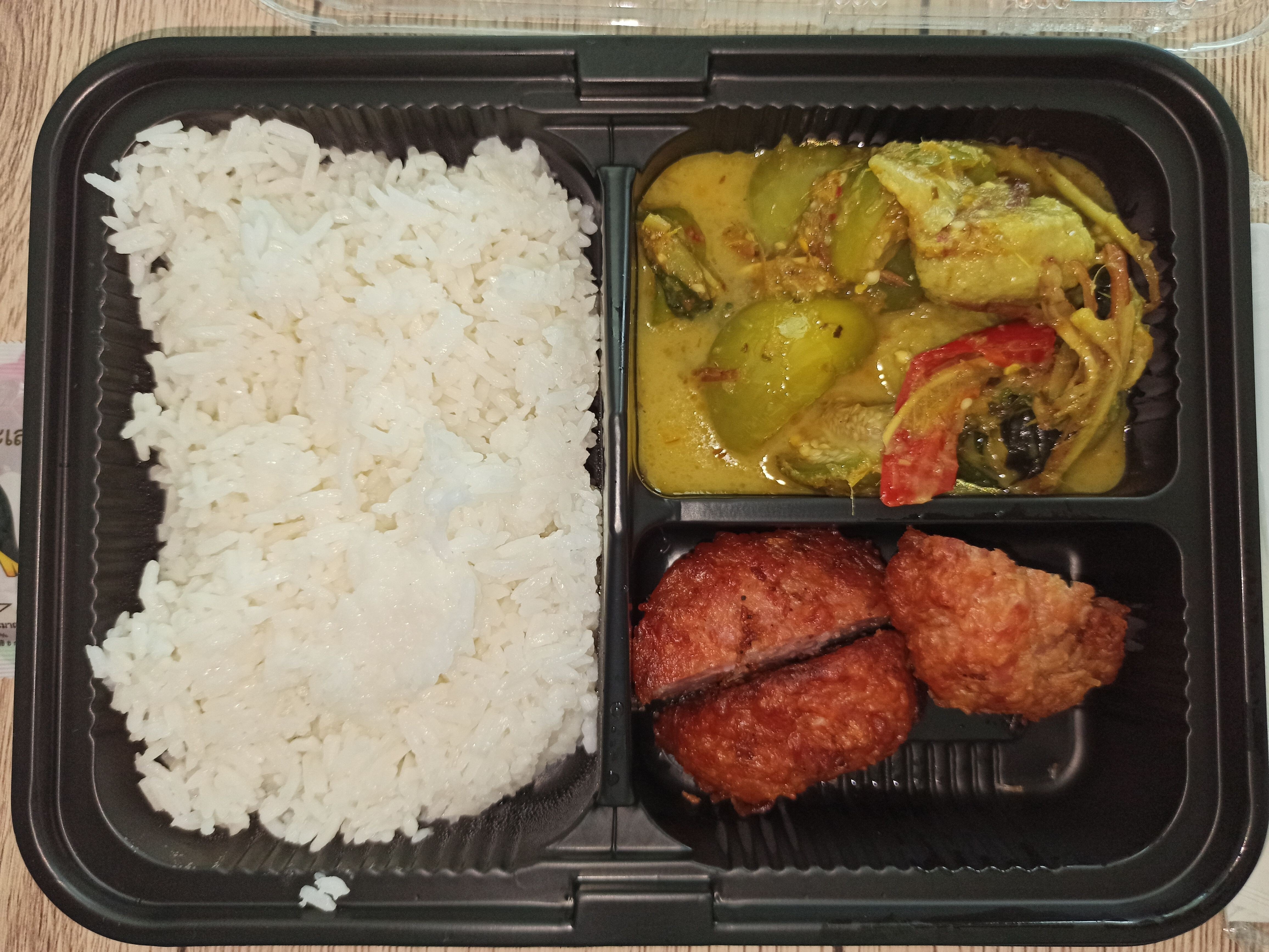 Food served to those in quarantine at the barracks of the Royal Thai Air Force Flight Training School. Photo: Charles Dharapak