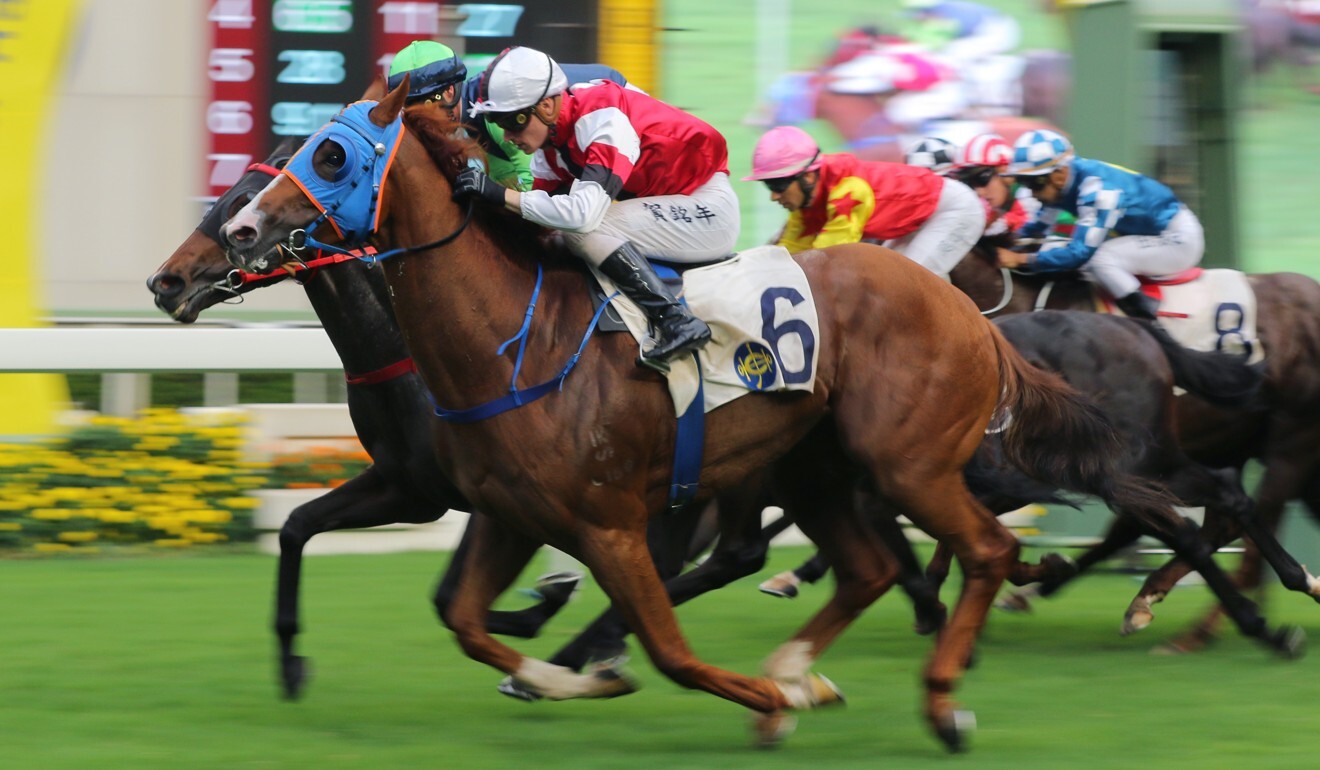 Antoine Hamelin guides Assimilate to victory in the last race on Saturday.