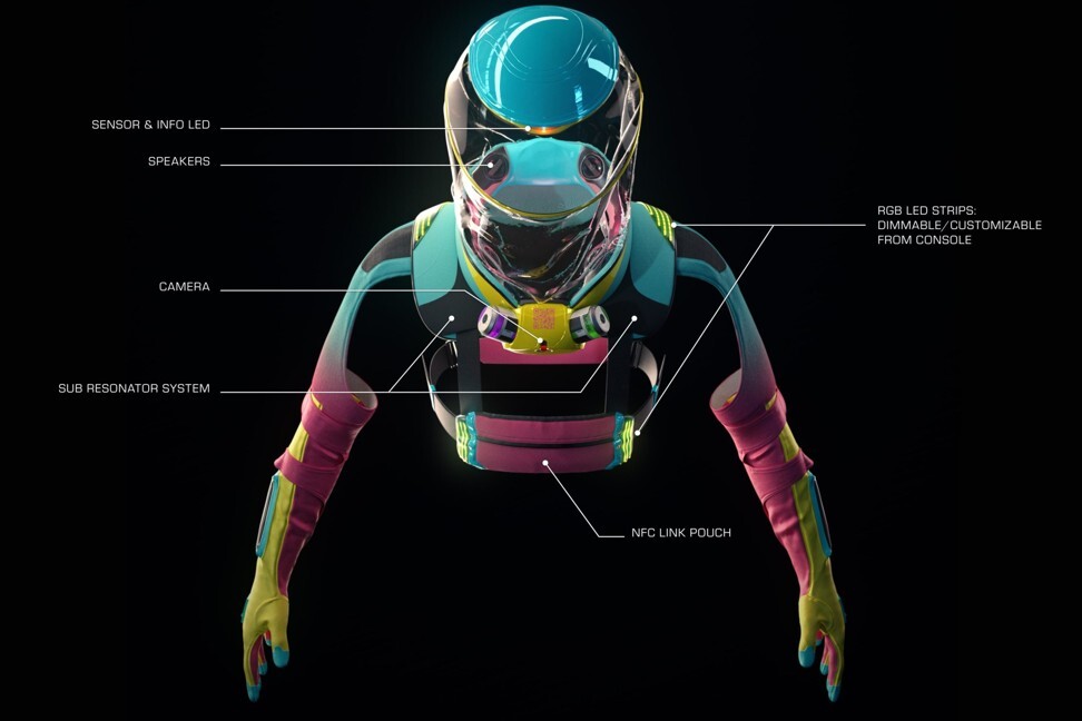 The Micrashell suit is powered by two lithium-ion batteries. Photo: Production Club