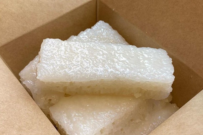 A rice cake at Fong On in New York’s Chinatown. Photo: Fong On