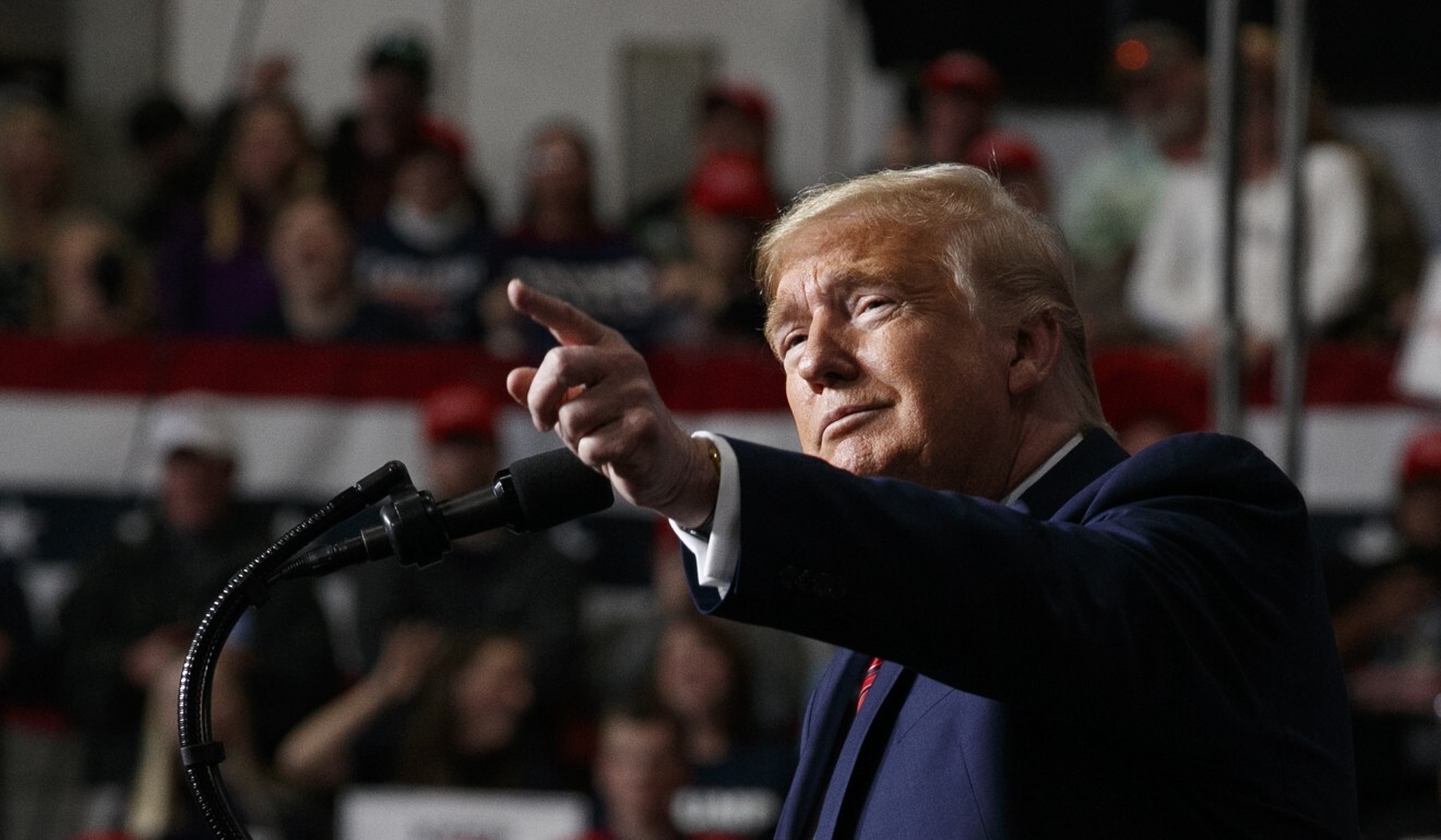 President Donald Trump speaks at a campaign rally in North Charleston on February 28, 2020. Photo: AP