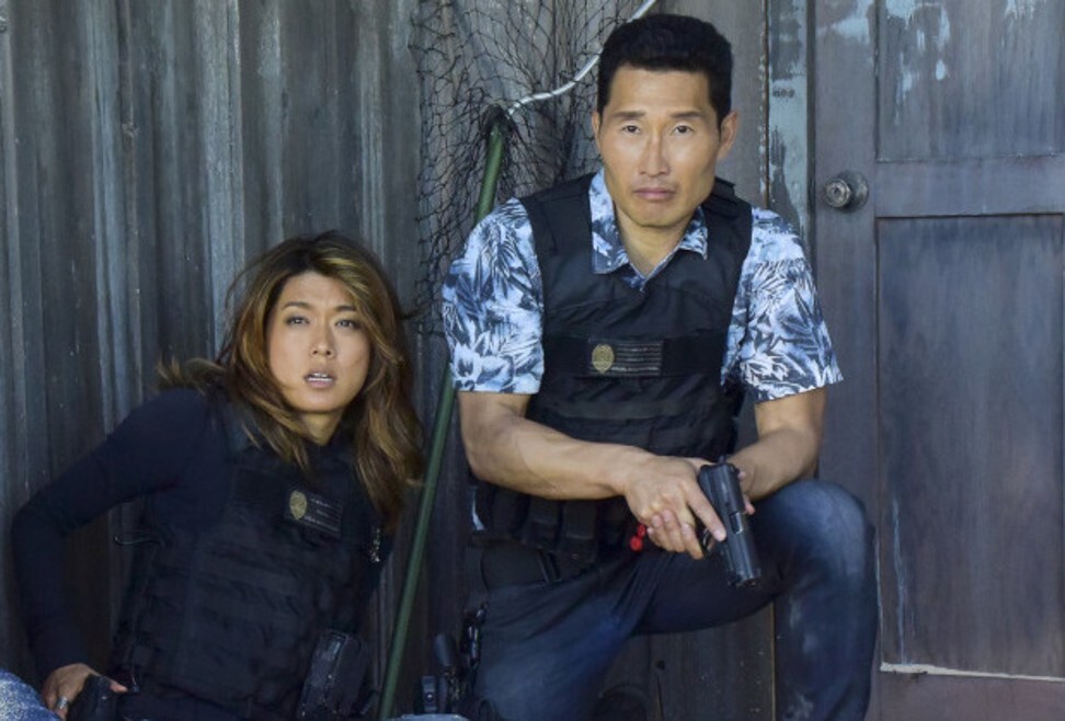 Daniel Dae Kim (right) and Grace Park in a still from Hawaii Five-0. Photo: CBS
