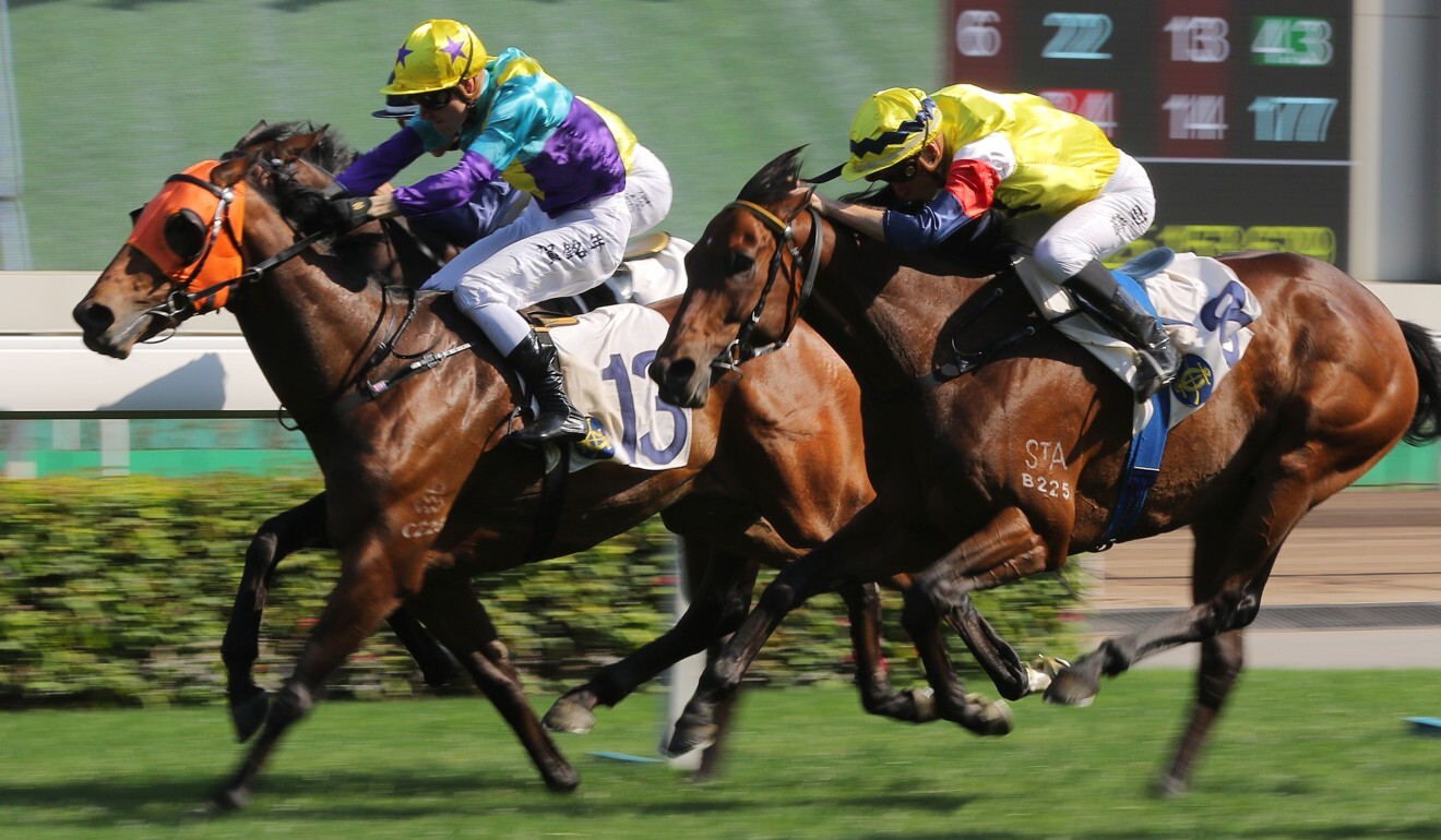 Antoine Hamelin (left) drives Best For You to victory.