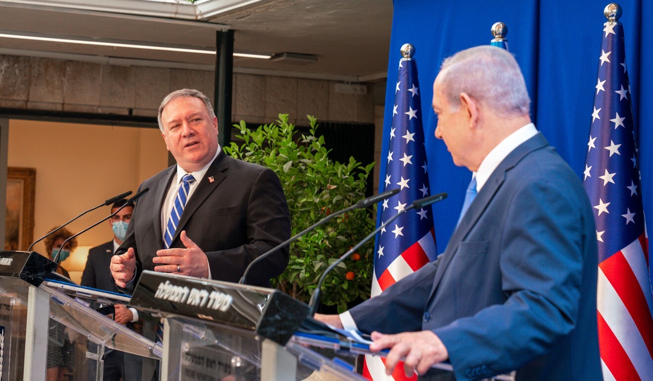 US Secretary of State Mike Pompeo, pictured at a press conference with Israeli Prime Minister Benjamin Netanyahu, warned his hosts against Chinese investments. Photo: DPA