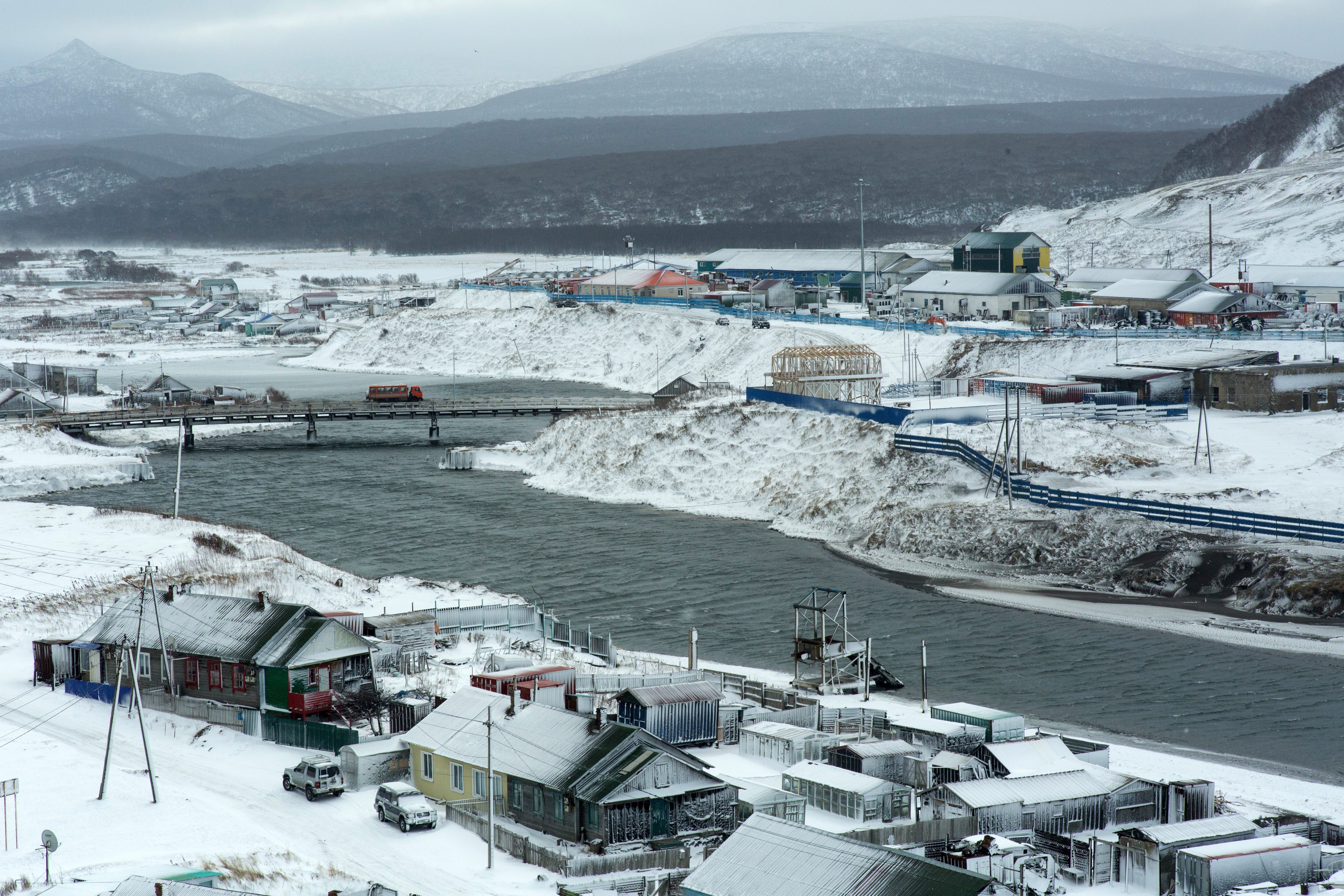 Kurilsk on the island of Iturup, one of the Kuril Islands. Photo: AFP