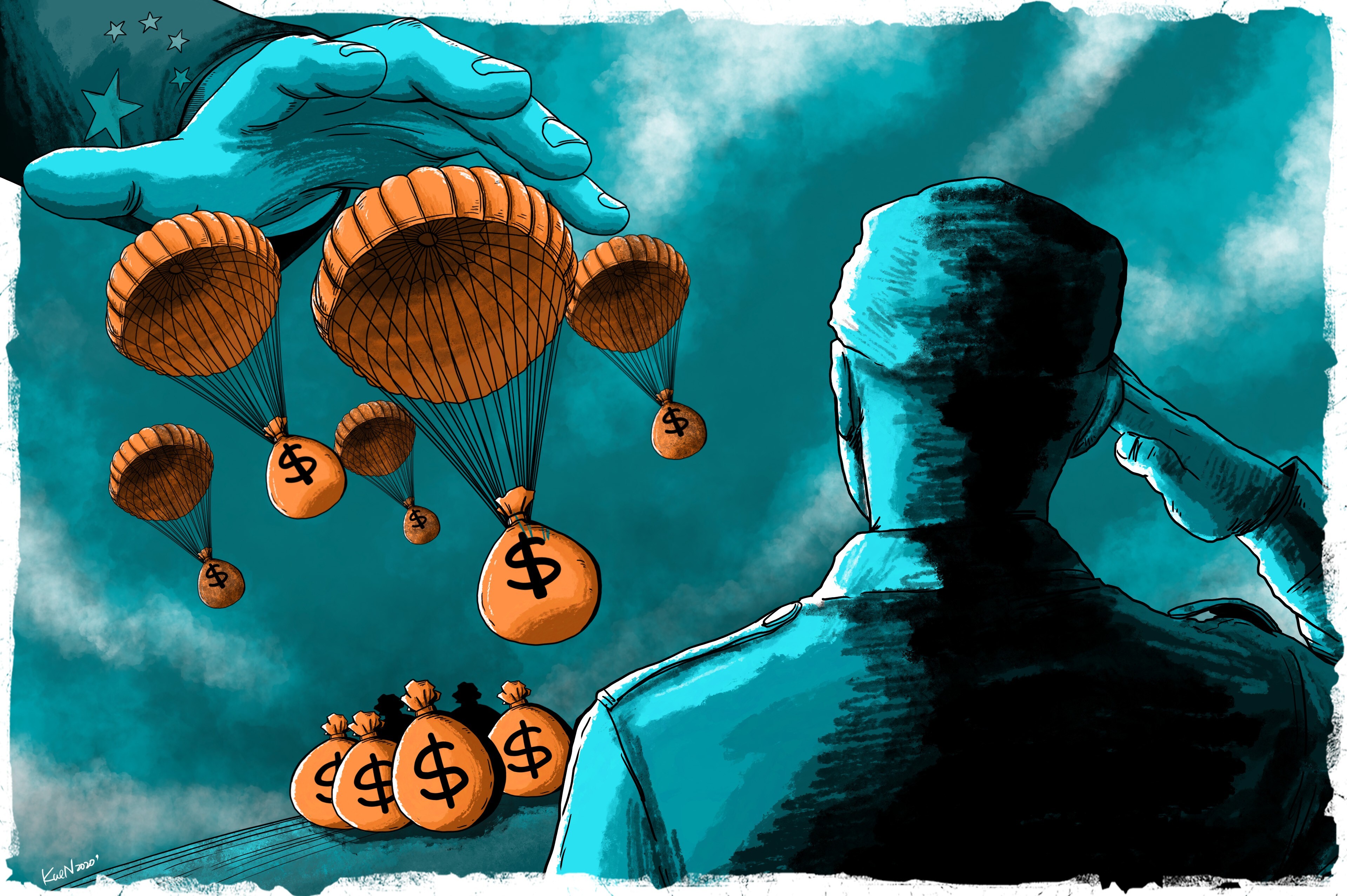 Insiders say the PLA will want to match or exceed last year’s 7.5 per cent growth rate as tensions mount on several fronts. Illustration: Lau Ka-kuen