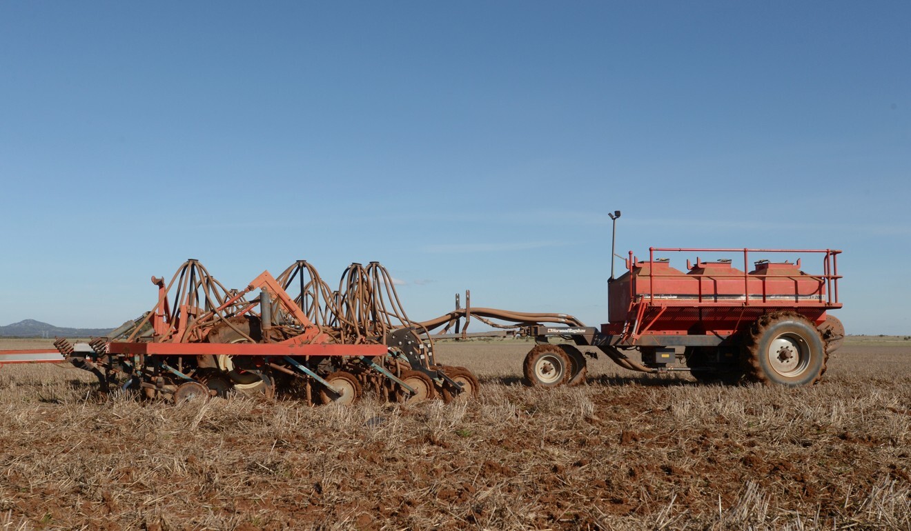 A seeder sows barley seed at a farm in Balliang, Victoria, as China slapped anti-dumping duties on Australian barley for five years as diplomatic tensions escalate between the two trading partners. Photo: Bloomberg