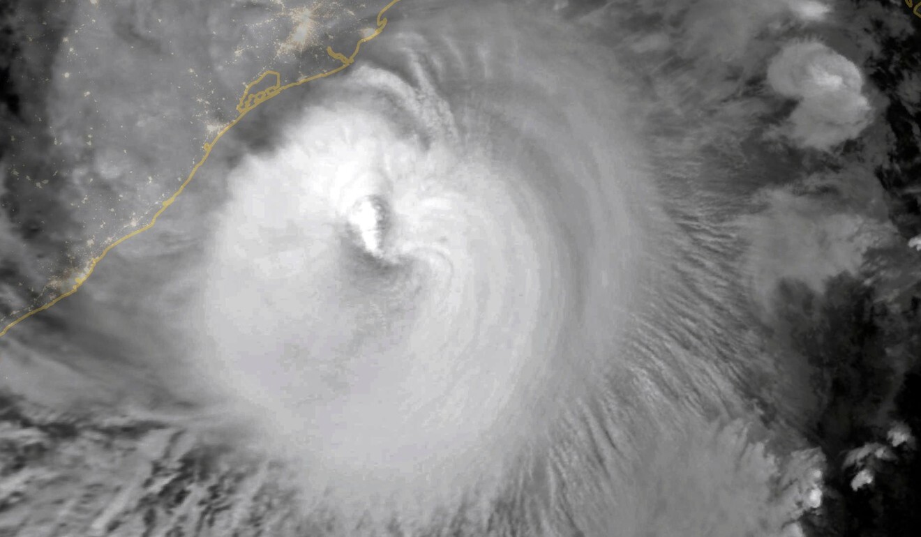 A Nasa Earth Observatory image shows Tropical Cyclone Amphan just before it made landfall. Photo: AFP