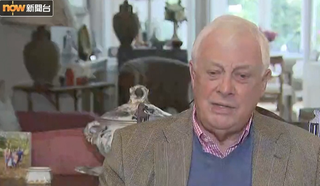Hong Kong’s last British governor, Chris Patten, shown in October, called the proposal a “comprehensive assault” on Hong Kong’s autonomy. Photo: Now TV