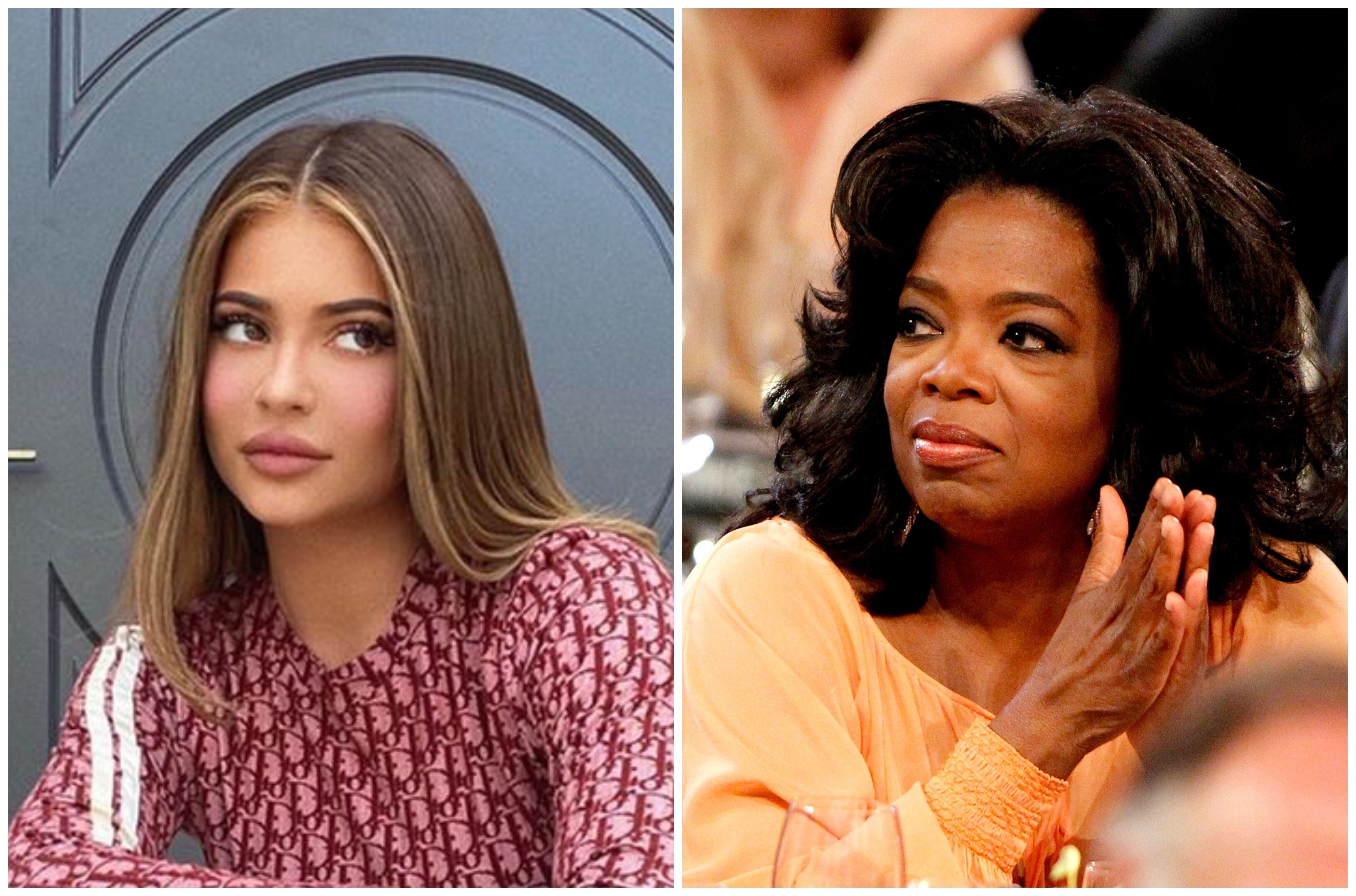 Kylie Jenner (left) and Oprah Winfrey. Hollywood’s other four billionaires are male – can you name them? Photo: Instagram/AFI