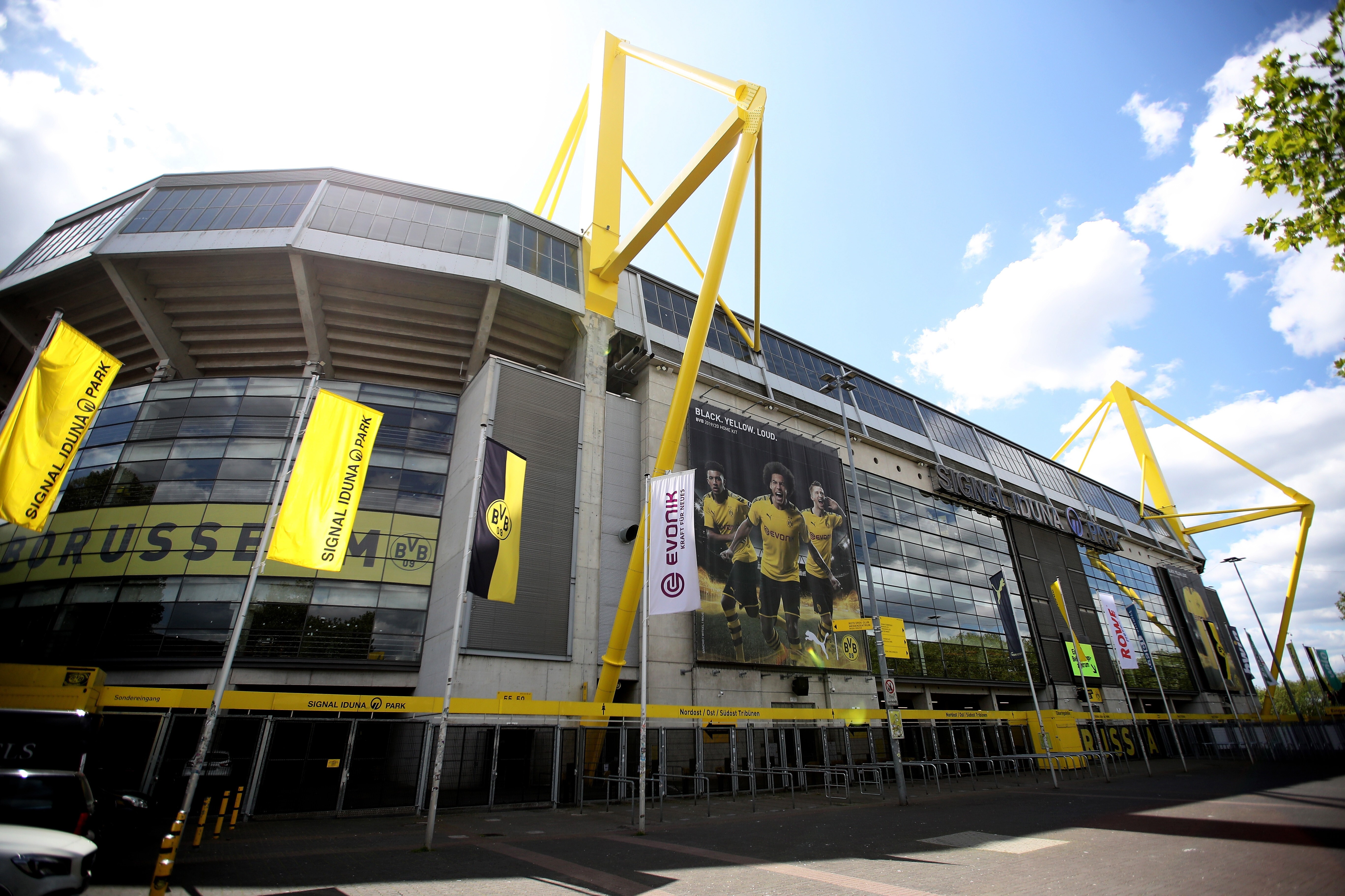 Borussia Dortmund’s Signal Iduna Park will host the restart of the Bundesliga with no spectators present. Photo: EPA