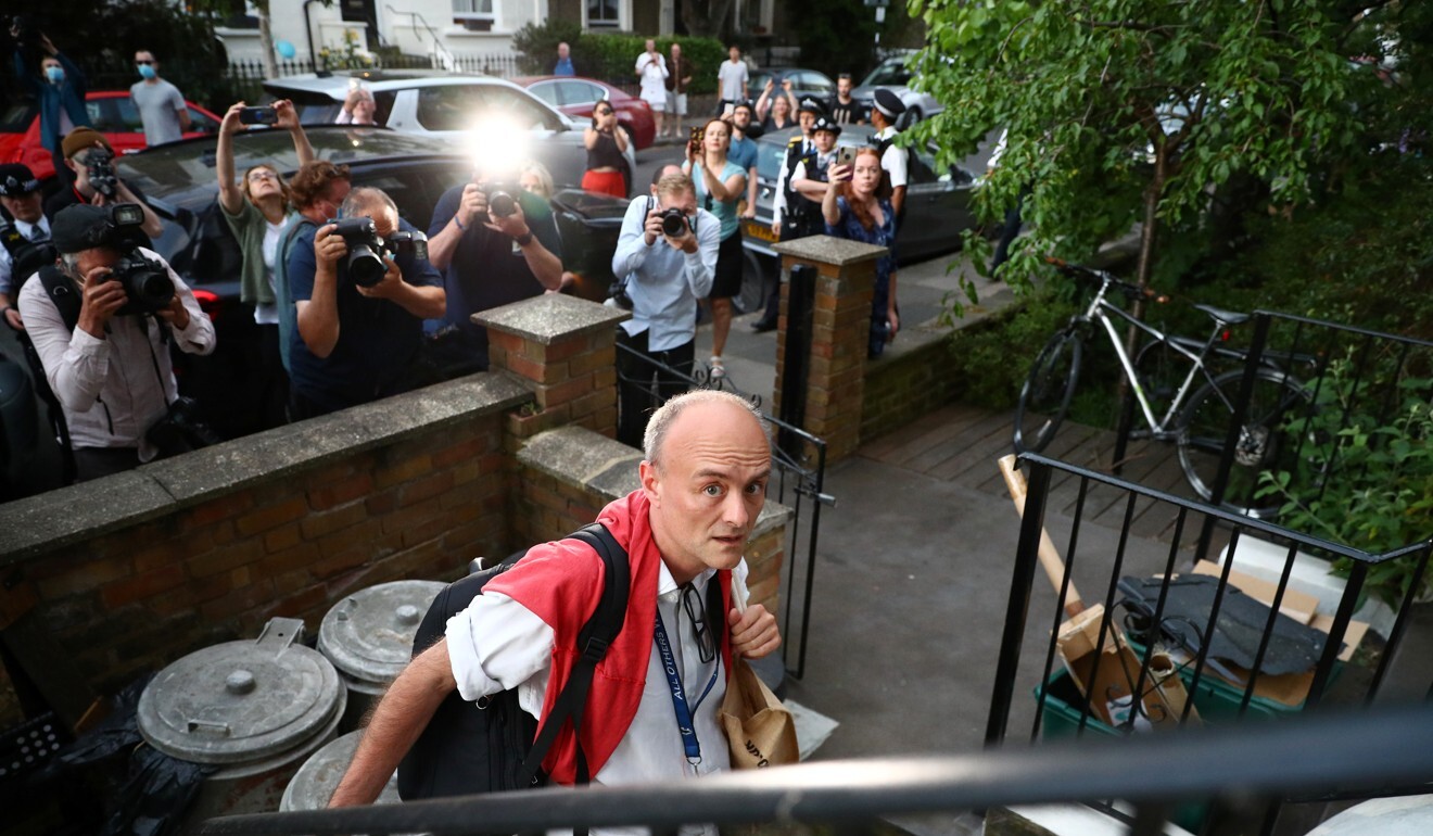 Dominic Cummings arrives at his house in London. Photo: Reuters