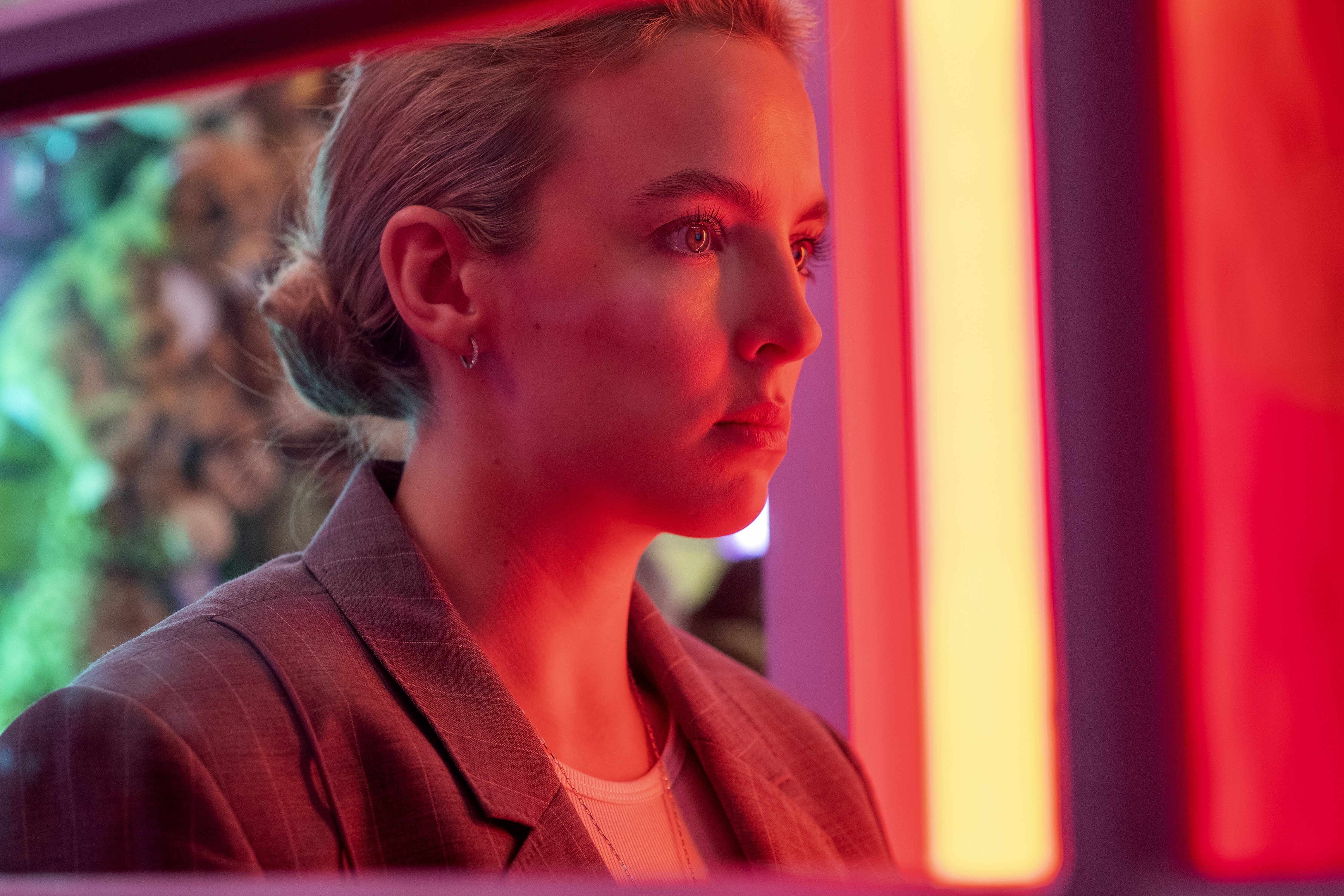 Jodie Comer as Villanelle in a still from Killing Eve Season 3. Photo: Ludovic Robert/BBC America/Sid Gentle
