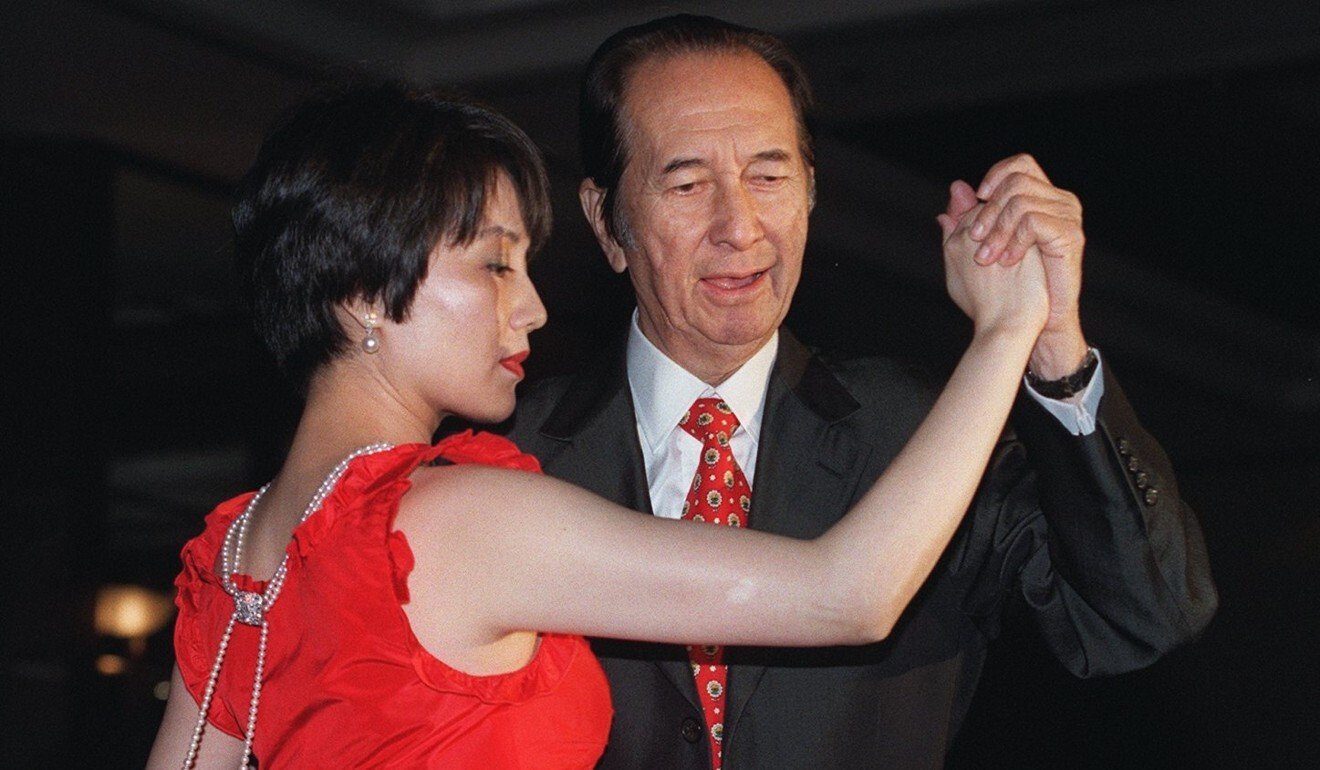 Stanley Ho dances with Angela Leong On-kei at a fundraising event in Hong Kong in 2002. Photo K.Y. Cheng