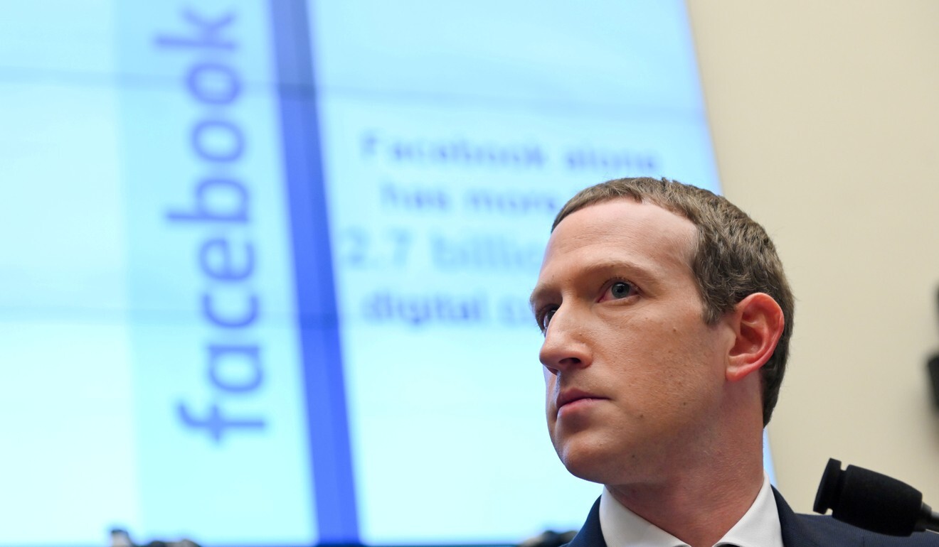 Facebook Chairman and CEO Mark Zuckerberg testifies at a House Financial Services Committee hearing in Washington, US, October 23, 2019. Photo: Reuters