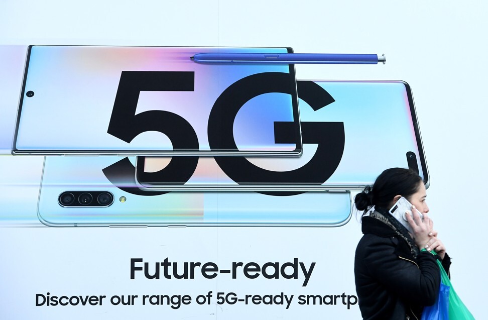 5G technology has been available in Hong Kong since April. Photo: EPA