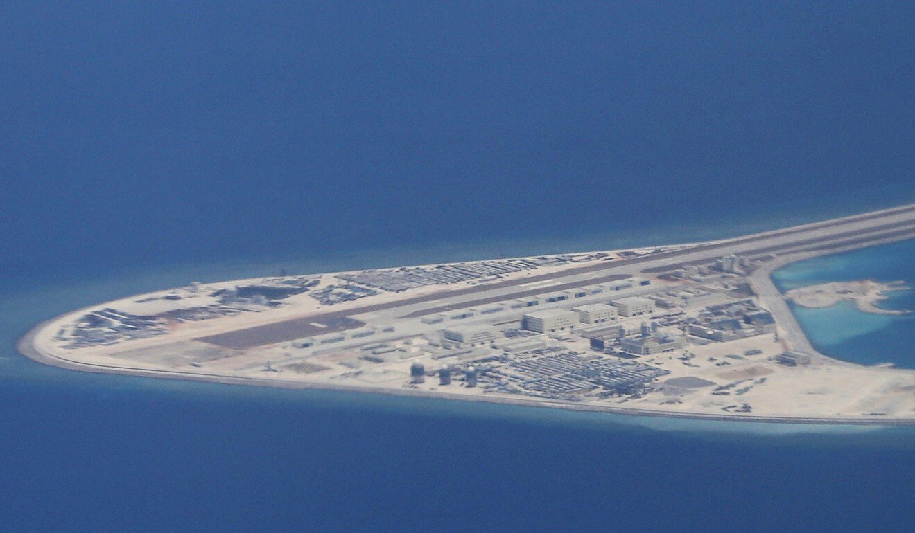 The militarised Subi Reef in the Spratly Island chain will be covered by China’s new ADIZ. Photo: AP
