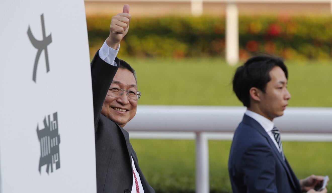 Francis Lui after winning the Hong Kong Derby.