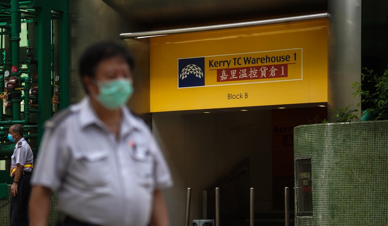 A woman who worked at Kerry Logistics’s temperature-controlled food warehouse was confirmed to have Covid-19 on Sunday. Two colleagues tested positive for the virus. Photo: Winson Wong