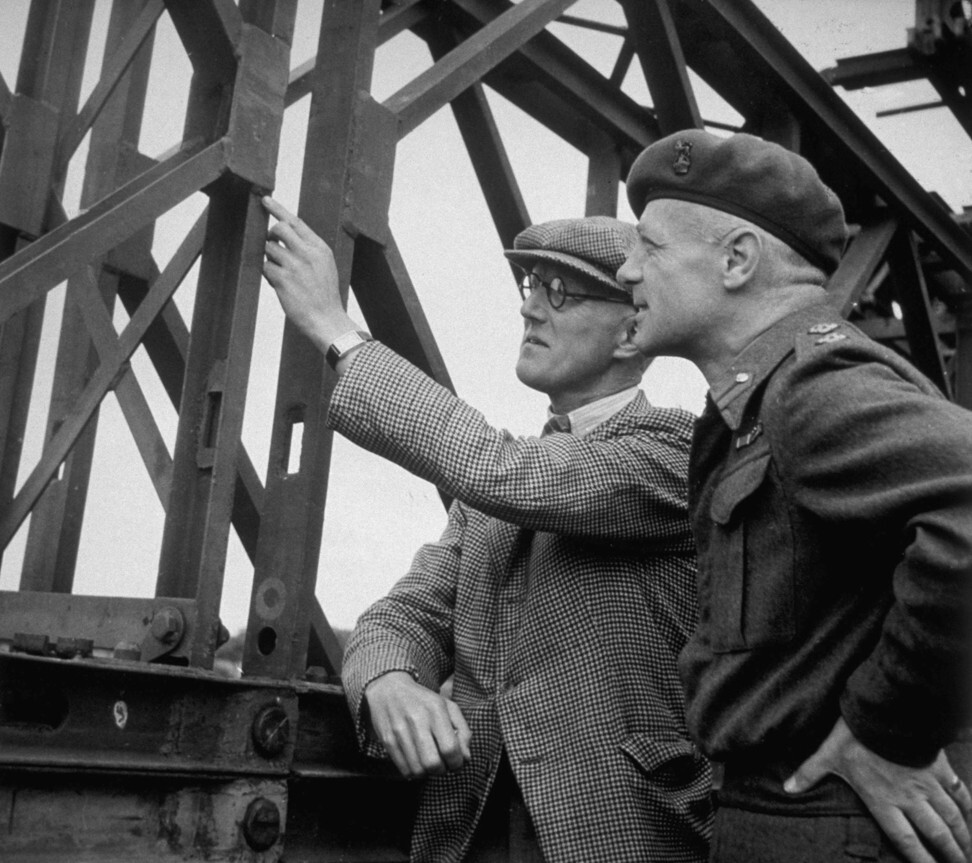 British engineer Donald Bailey (left), circa 1945. Photo: Getty Images