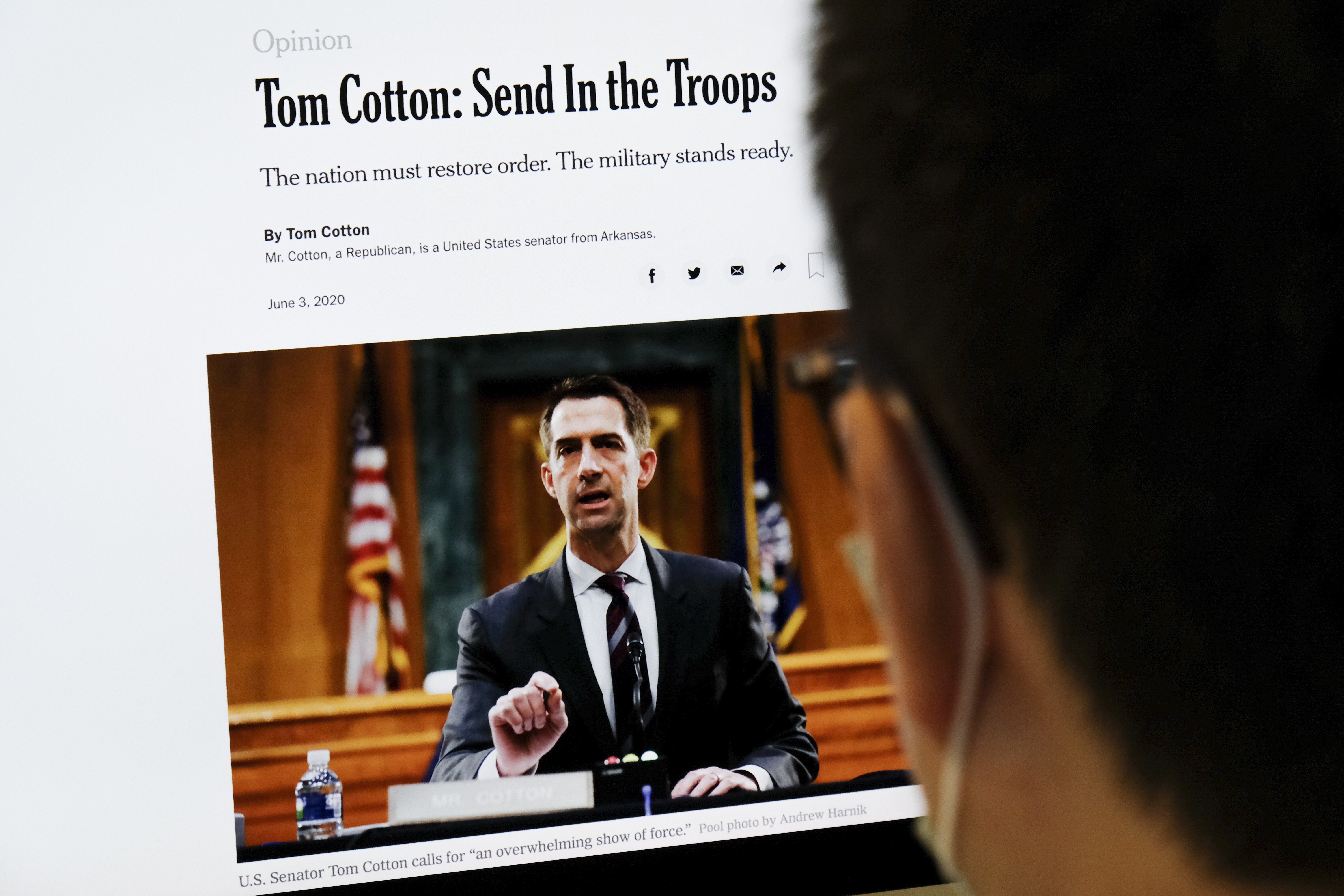 On Tiananmen Crackdown Anniversary Us Senator S Call For Military Force Against Floyd Protesters Stirs Fury South China Morning Post