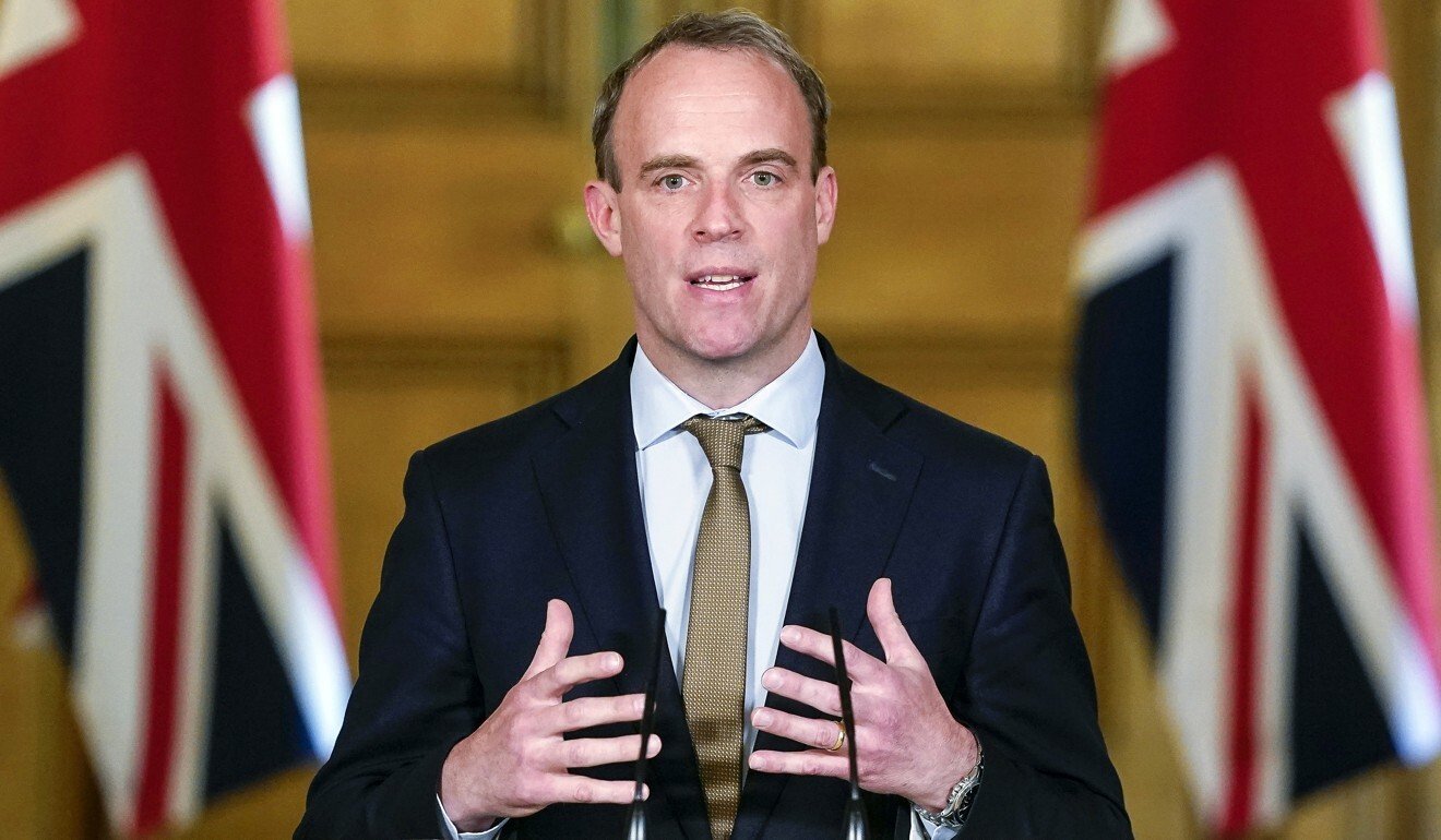 British Foreign Secretary Dominic Raab says he hopes China will change its mind on the national security law for Hong Kong. Photo: EPA-EFE