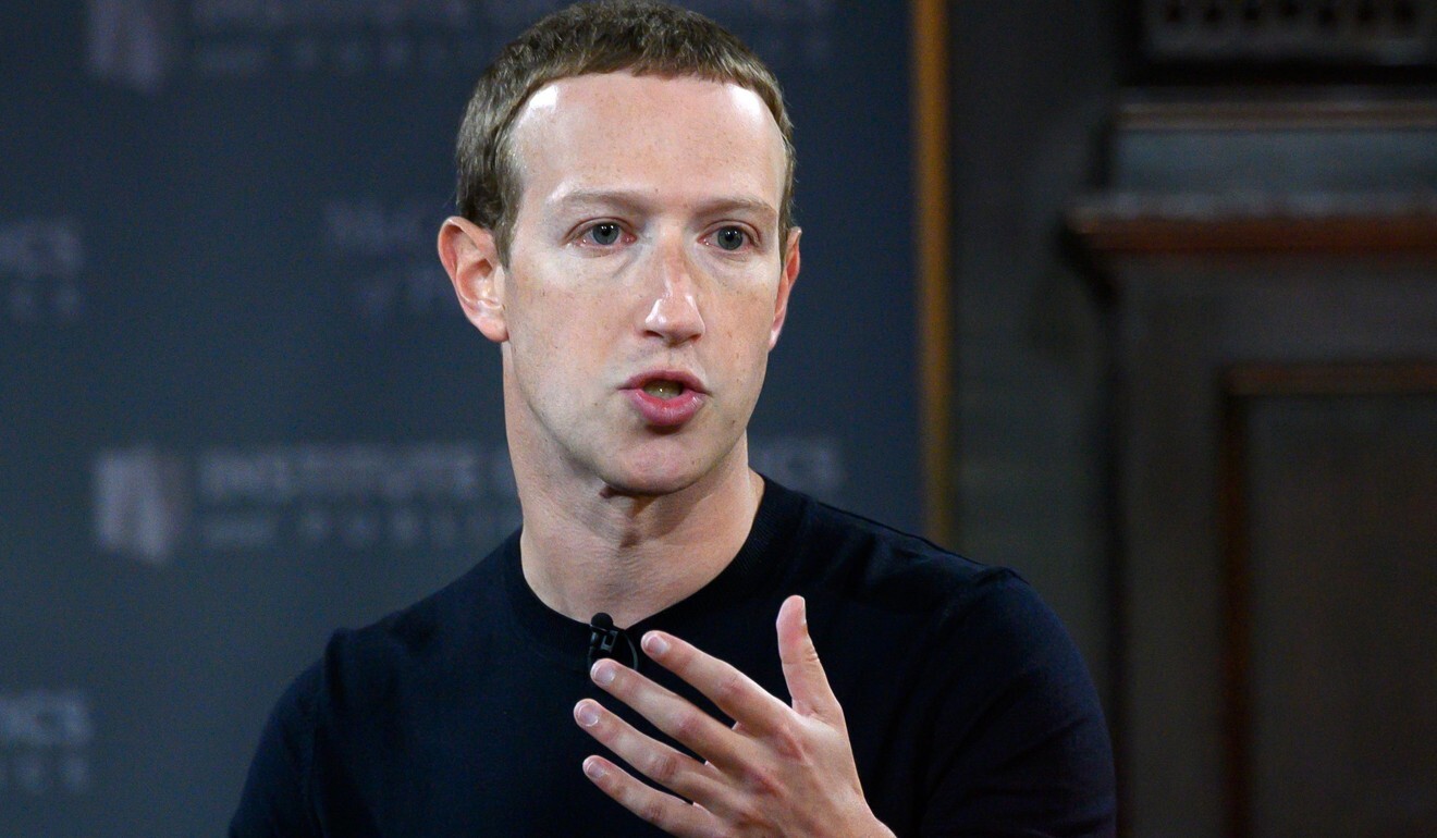 Founder Mark Zuckerberg has repeatedly defended Facebook’s lack of warning labels on US President Donald Trump’s posts, saying it was not the company’s responsibility to police political speech. Photo: AFP