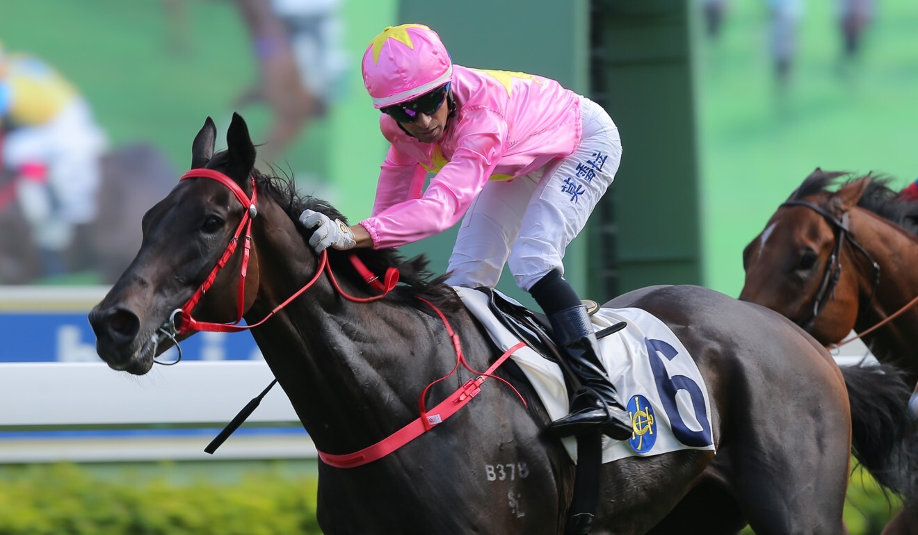 Joao Moreira wins aboard Monkey Jewellery in September last year.