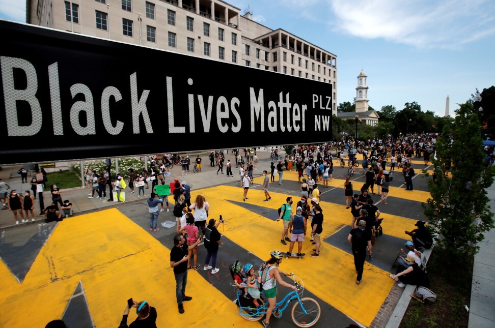 A street sign of Black Lives Matter Plaza is seen in Washington, the United States, on June 5, 2020. Photo: Reuters