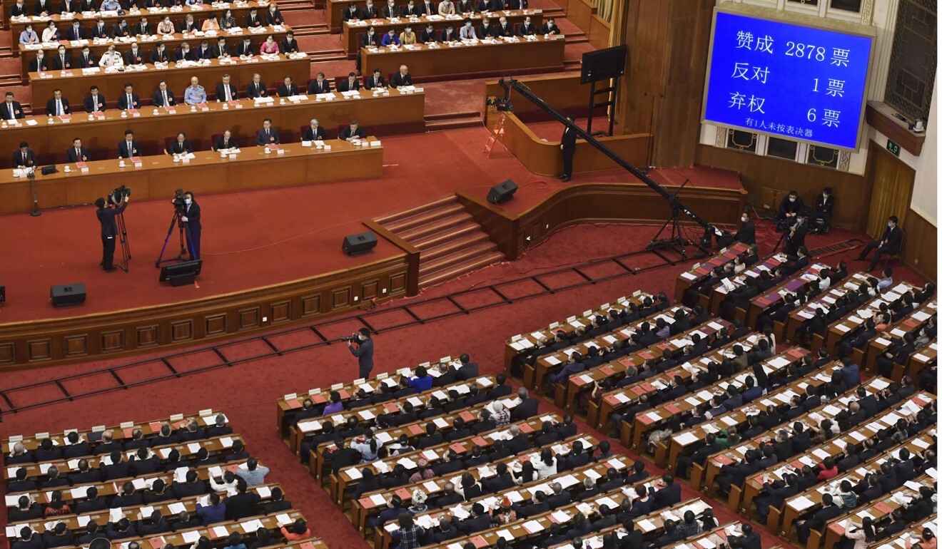 China’s legislature recently passed a resolution on a national security law for Hong Kong. Photo: Kyodo