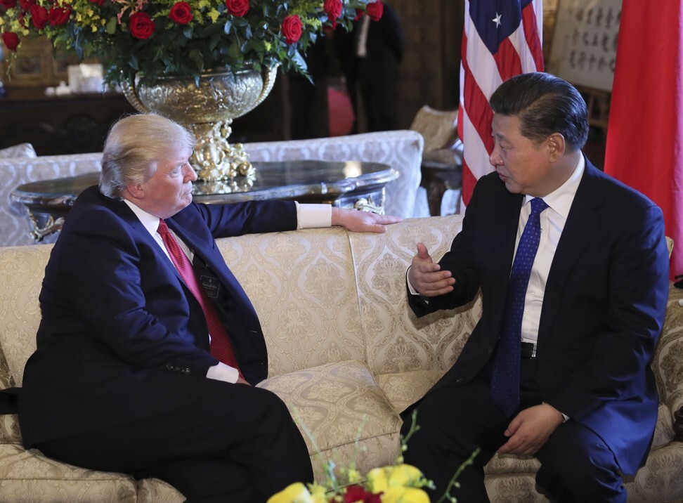 Chinese President Xi Jinping (right) chats with US President Donald Trump at the Mar-a-Lago resort in Florida in April 2017. If the US were to sanction Chinese officials over the Hong Kong national security law, would Xi be unable to visit the US? Photo: Xinhua