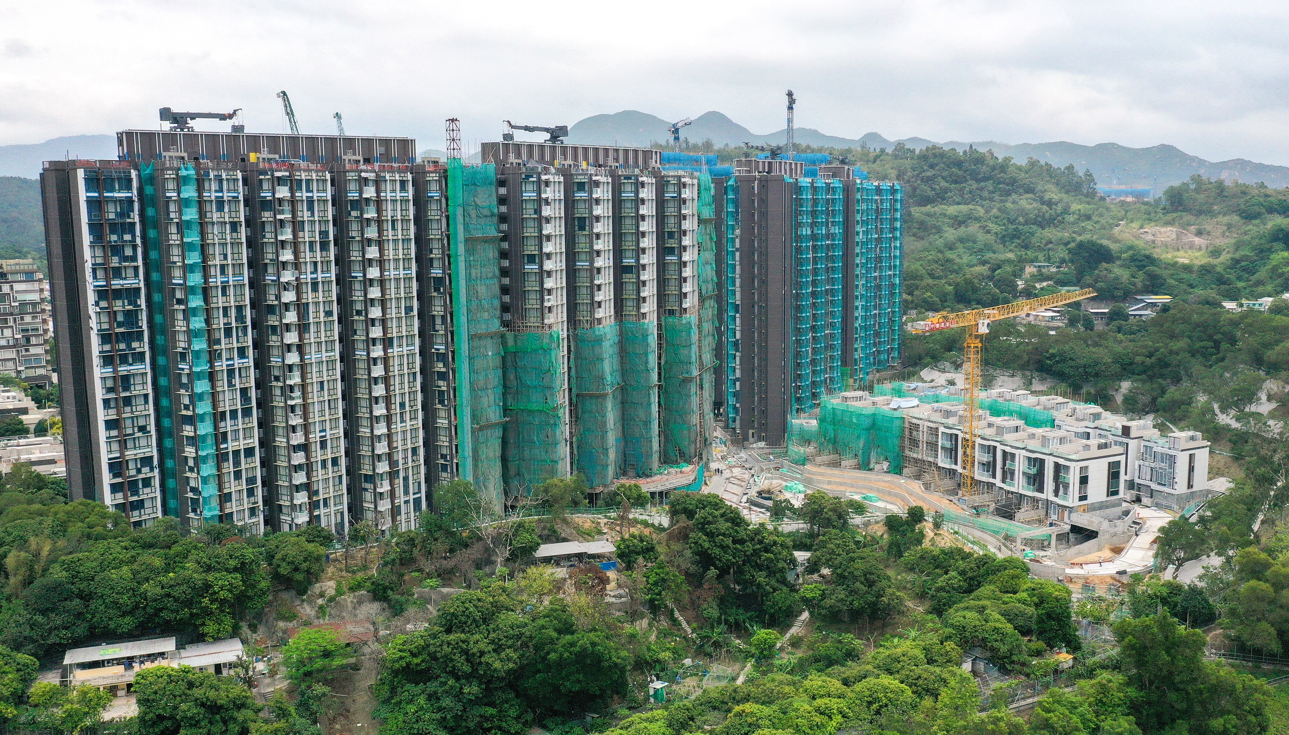 Aerial view of China Evergrande’s Emerald Bay housing project under construction in Tuen Mun, as of May 13, 2020. Photo: May Tse