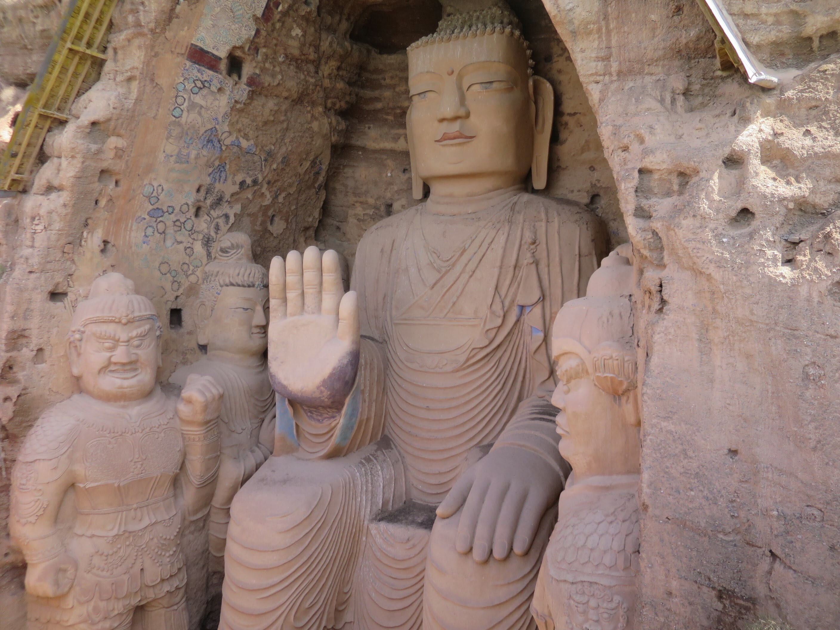 The 15-metre-high Buddha at the Tiantishan Grottoes. Photo: Megan Eaves