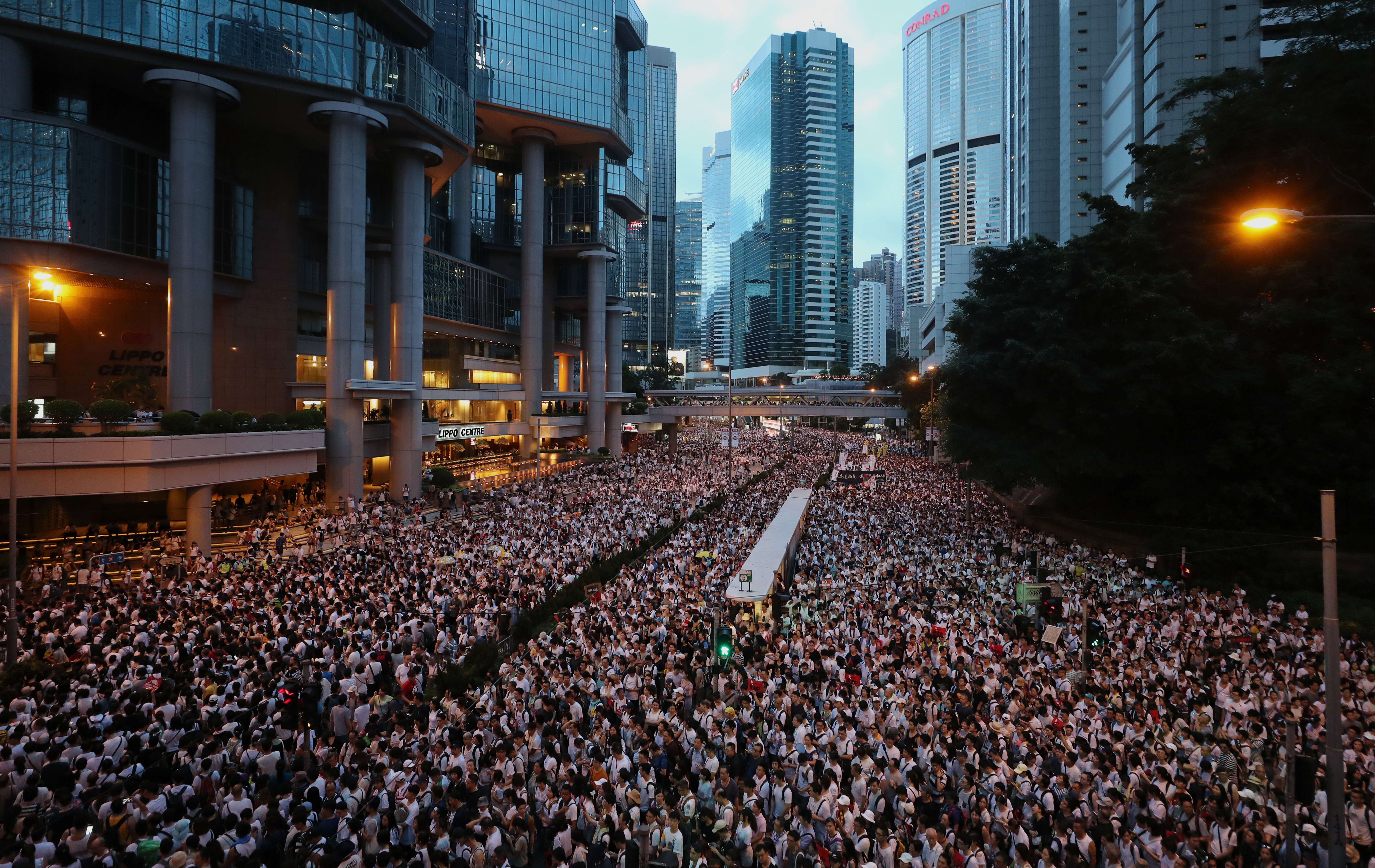 Protesters march from Causeway Bay to government headquarters in Admiralty in June 2019. Photo: Sam Tsang