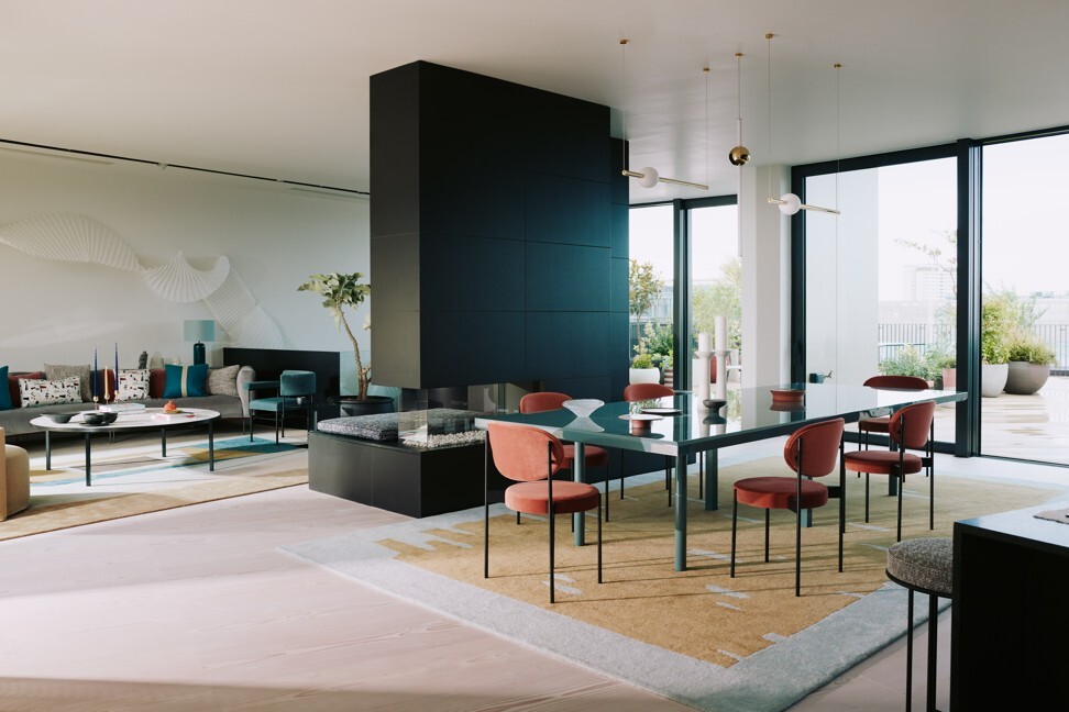 The dining room of Waldo-Works’ penthouse development in BBC’s former Television Centre, London. Photo: handout