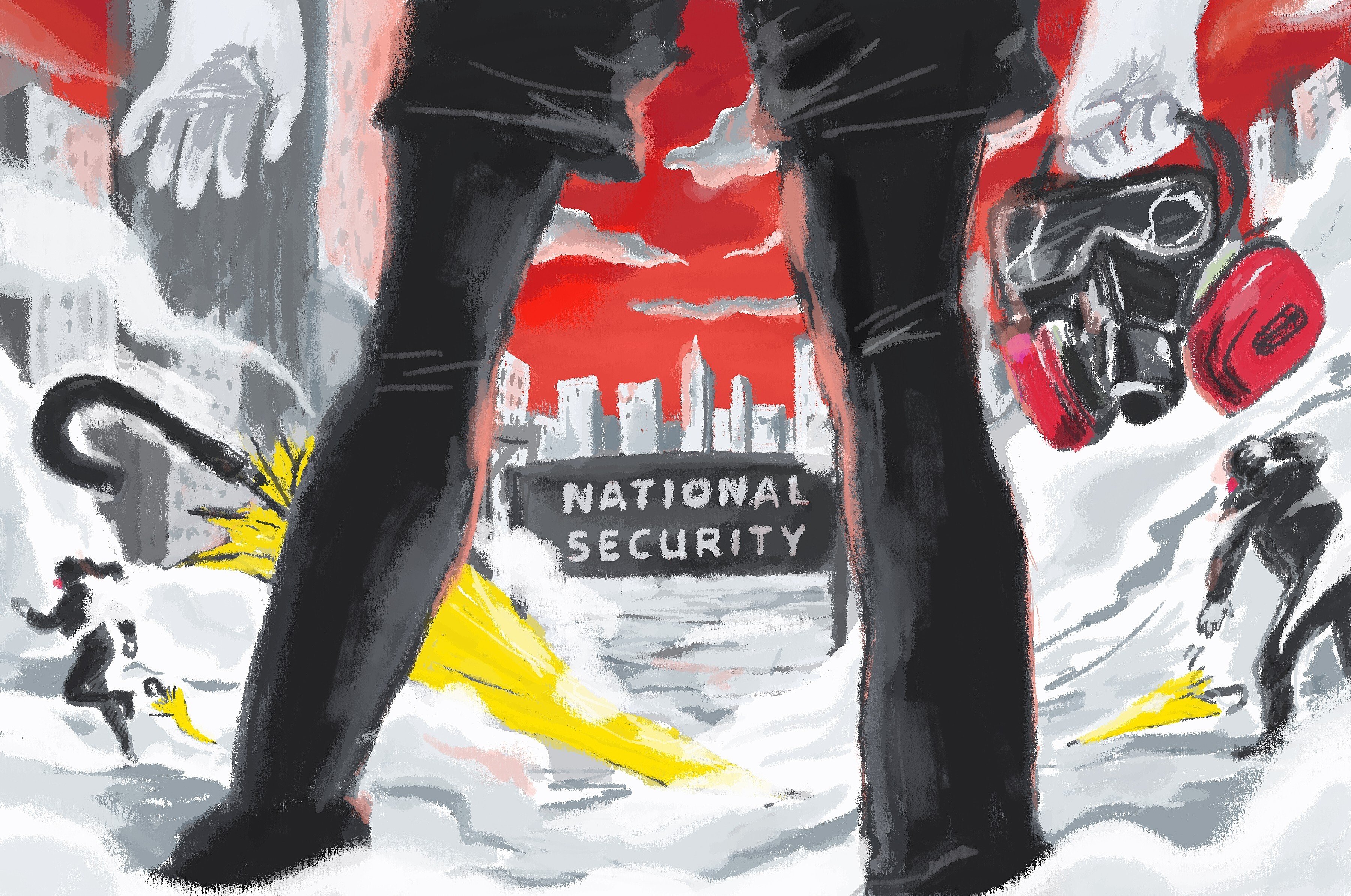 Hong Kong marks a year since the anti-government movement began. Illustration: Brian Wang