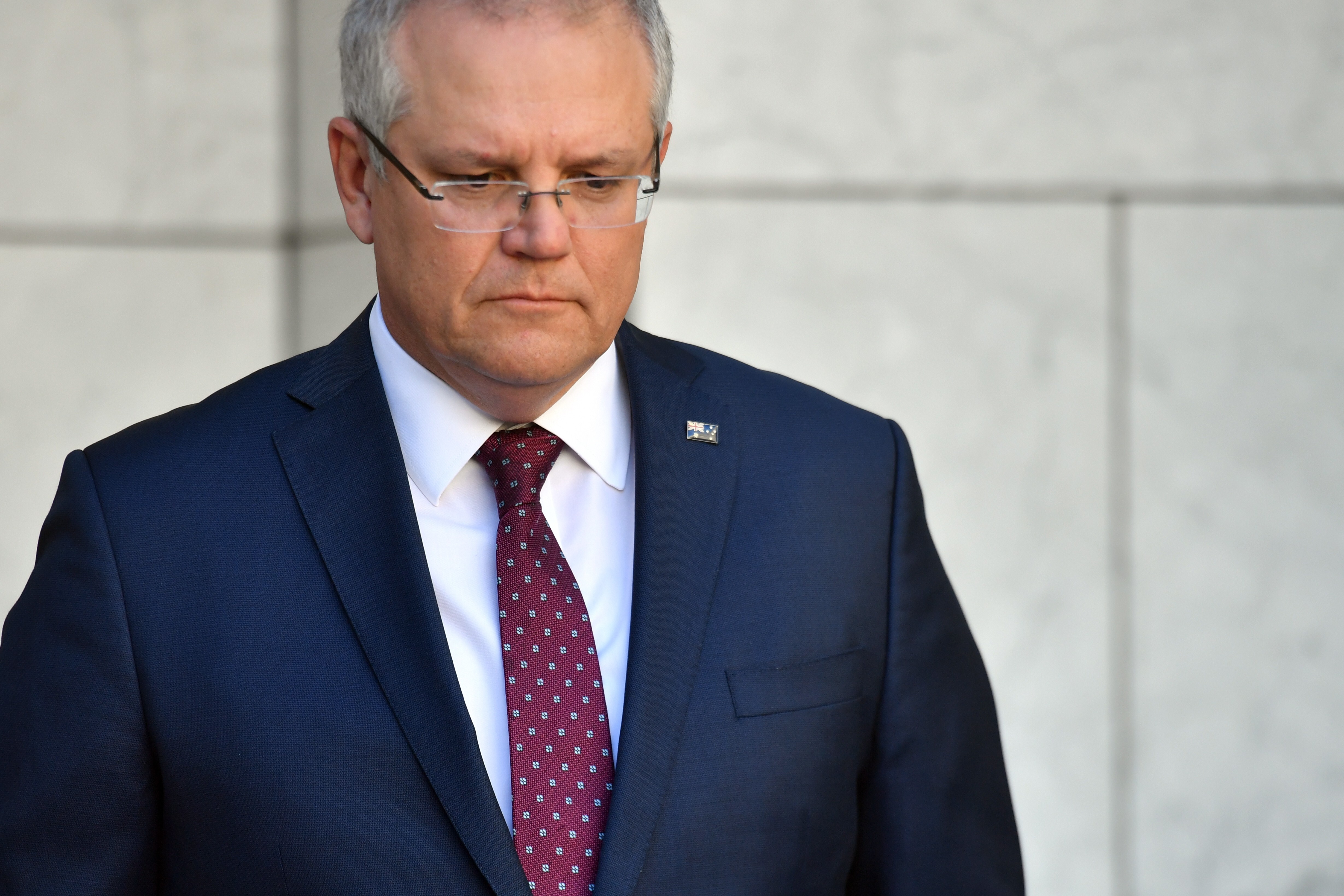 Australian Prime Minister Scott Morrison speaks during a press conference at Parliament House in Canberra on June 5. Photo: EPA