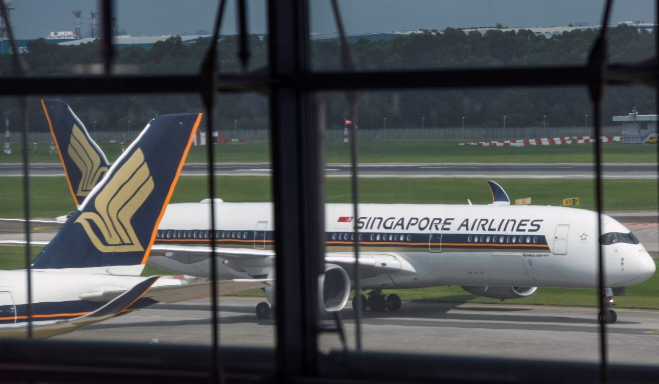 A Singapore Airlines passenger jet seen at Changi International Airport on June 8. Photo: AFP