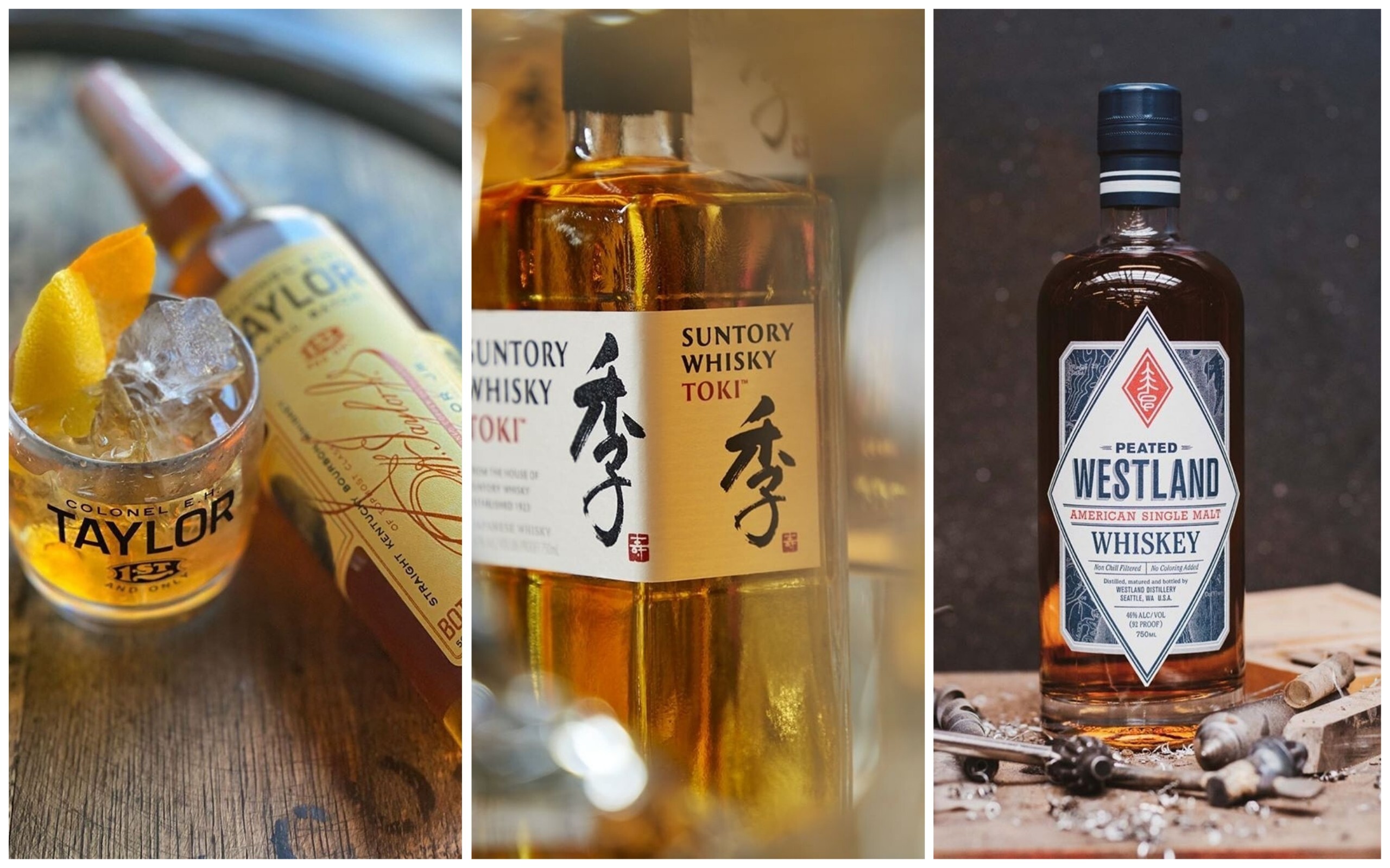 Top drops from Taylor Whiskey, Suntory Toki and Westland Whiskey. Photo: Instagram