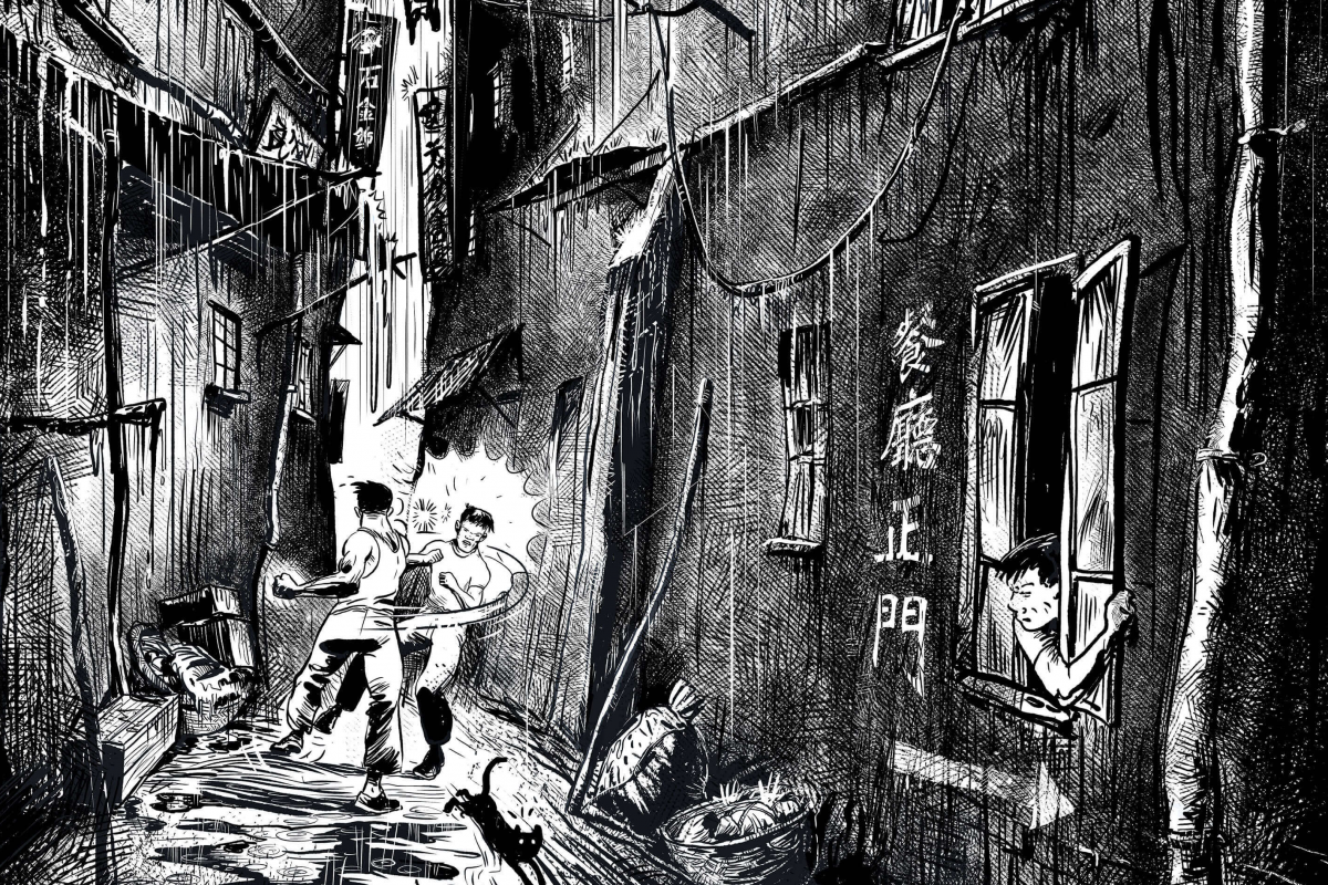 What we now know as MMA began with organised street fights in Hong Kong. Illustration: Adolfo Arranz