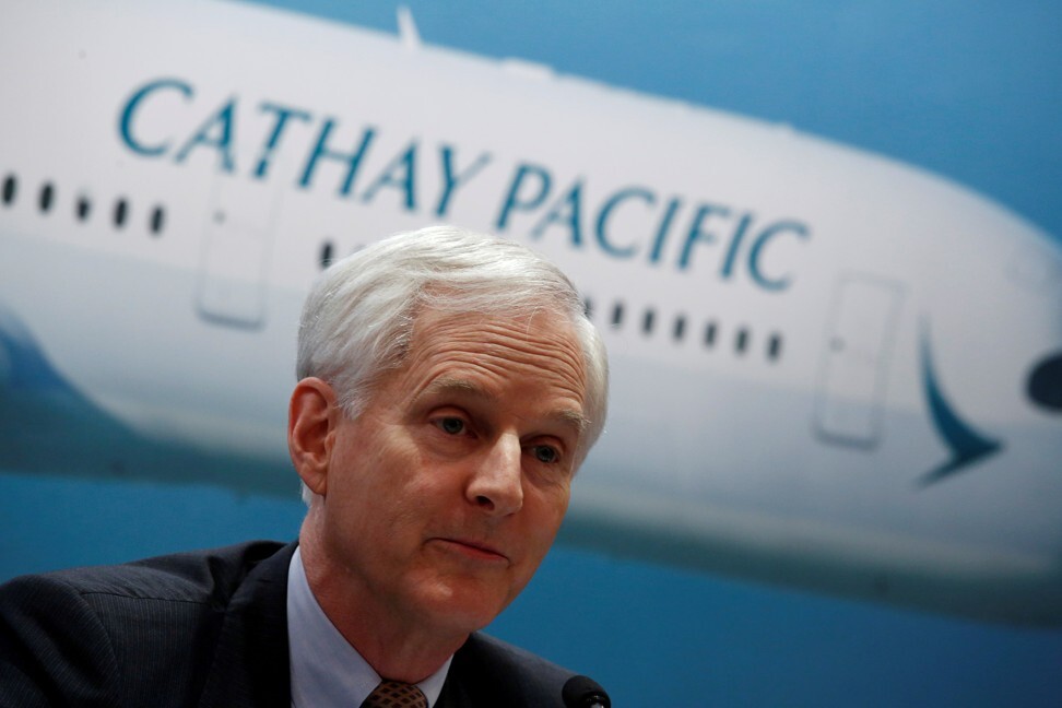 Cathay Pacific chairman John Slosar’s early reassurances was swiftly followed by the rolling ofheads. Photo: Reuters