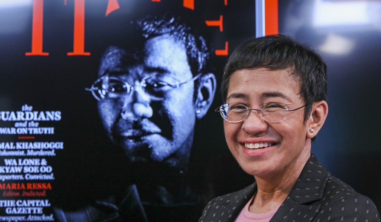 Ressa was featured in Time magazine last year as one of the most influential people of 2019. Photo: Nora Tam